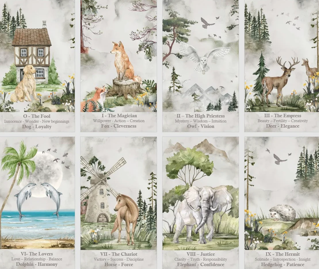 Jeu de cartes de tarot Animal Spirit