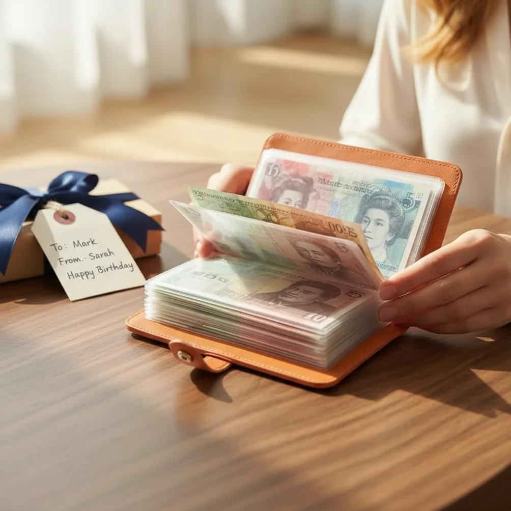 Lot de 100 enveloppes pour défi d'économie d'argent, carnet A5 utilisable des deux côtés, classeur avec boucle magnétique (orange)