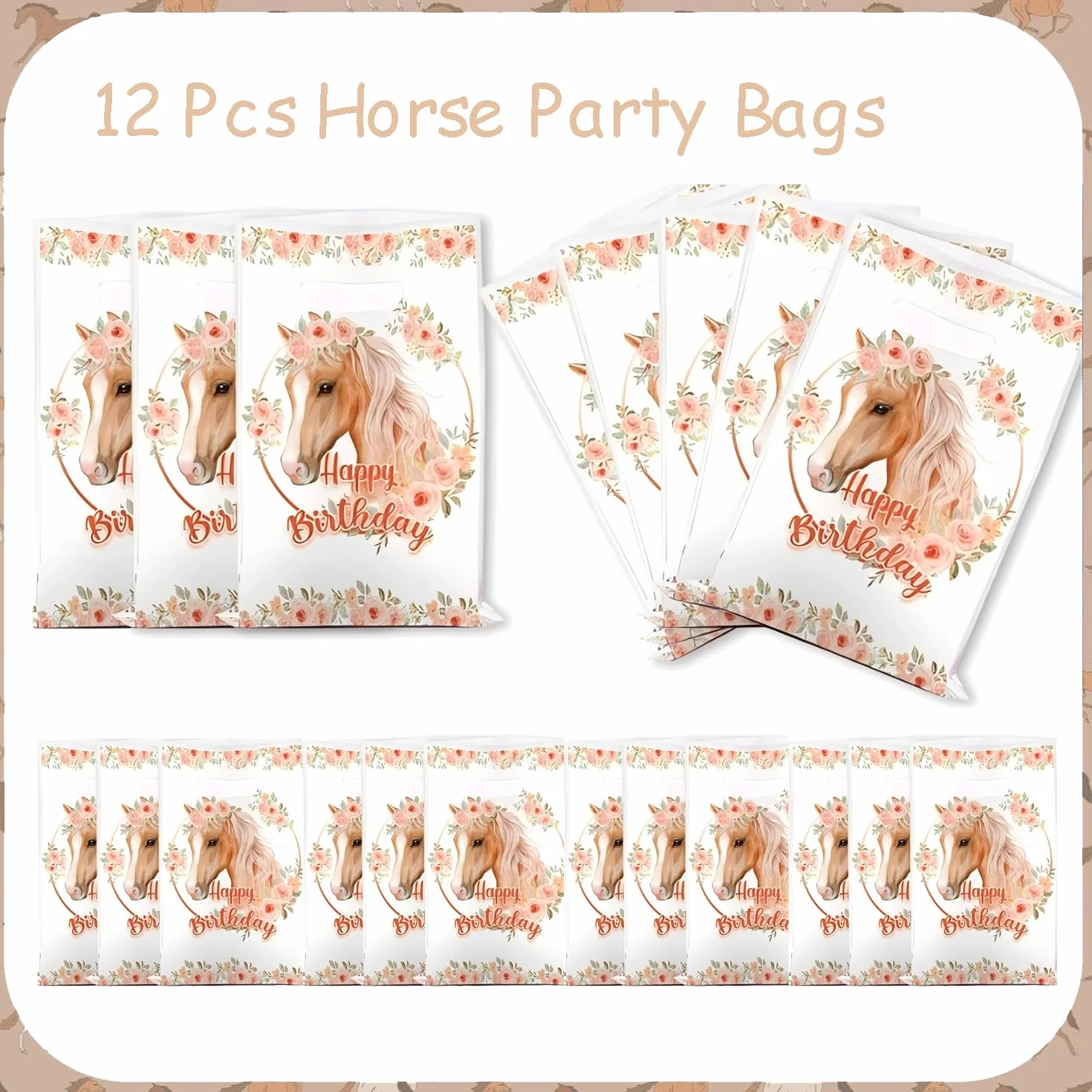 Ensemble de papeterie à thème cheval 86 pièces avec stylos, carnets, autocollants et sacs cadeaux