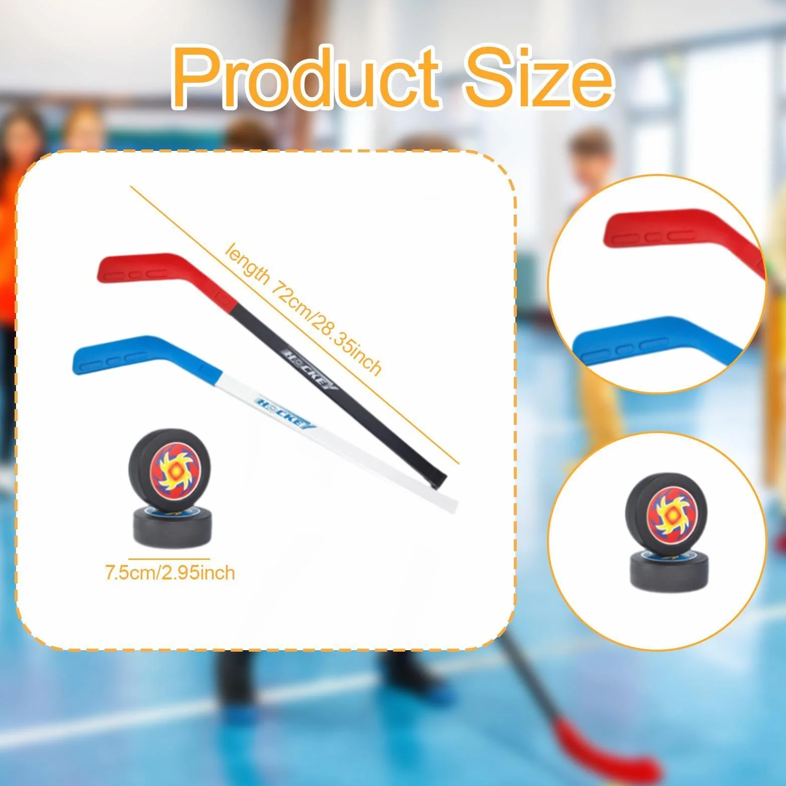 Ensemble Mini Hockey pour Enfants 3-7 Ans avec Bâtons et Balles
