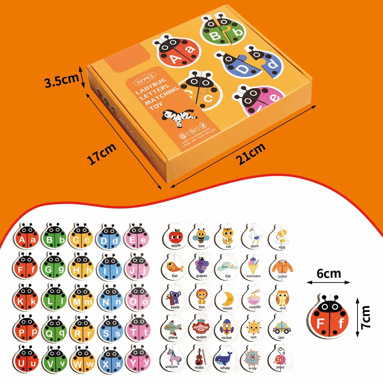 Jouet Montessori Alphabet 3-6 Ans Motricité Fine Éducatif Cadeau Fille Garçon