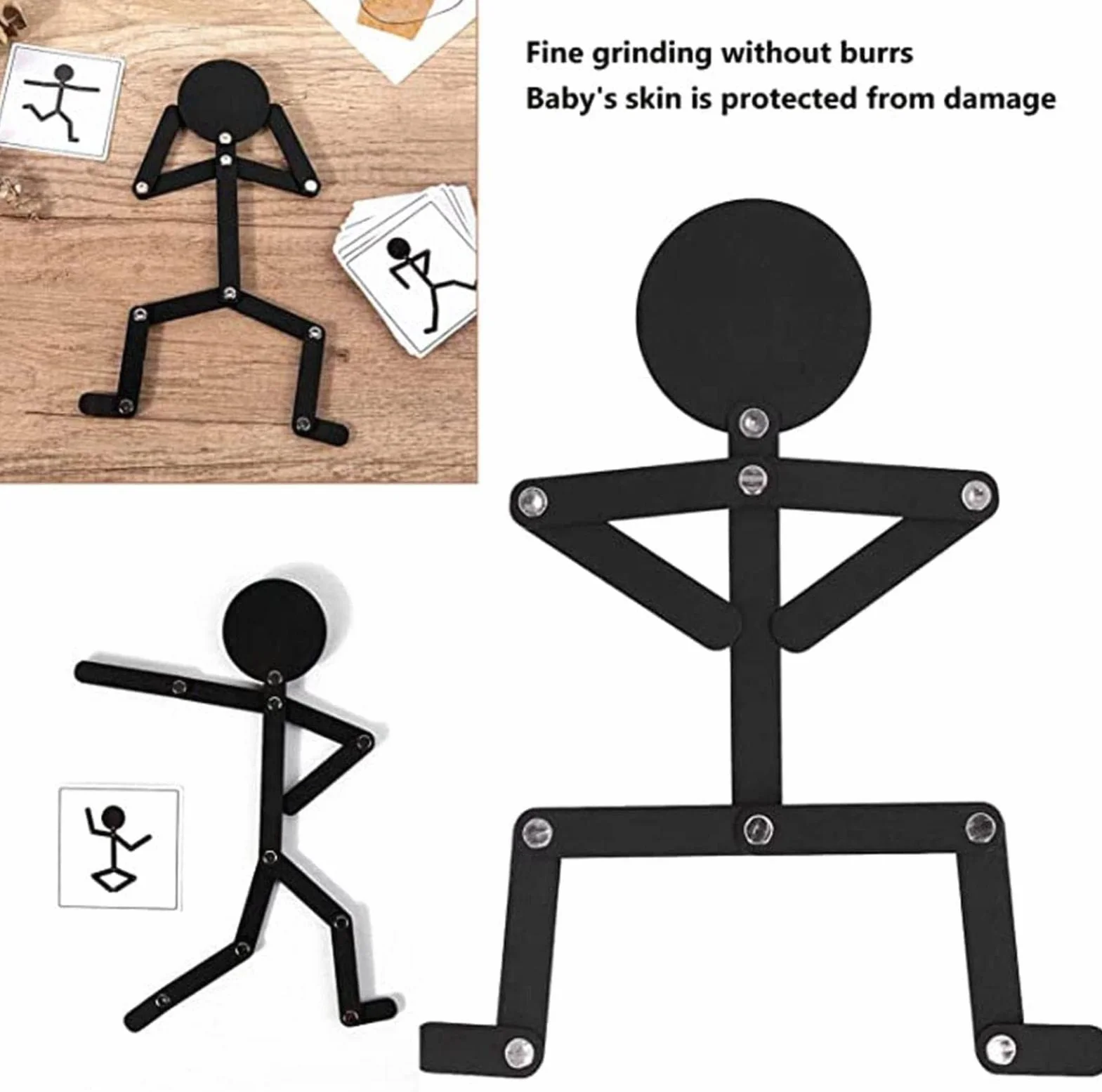 Luckxing Stickman Mr.Flex Puzzle Bois Jouet Educatif Motricité Fine