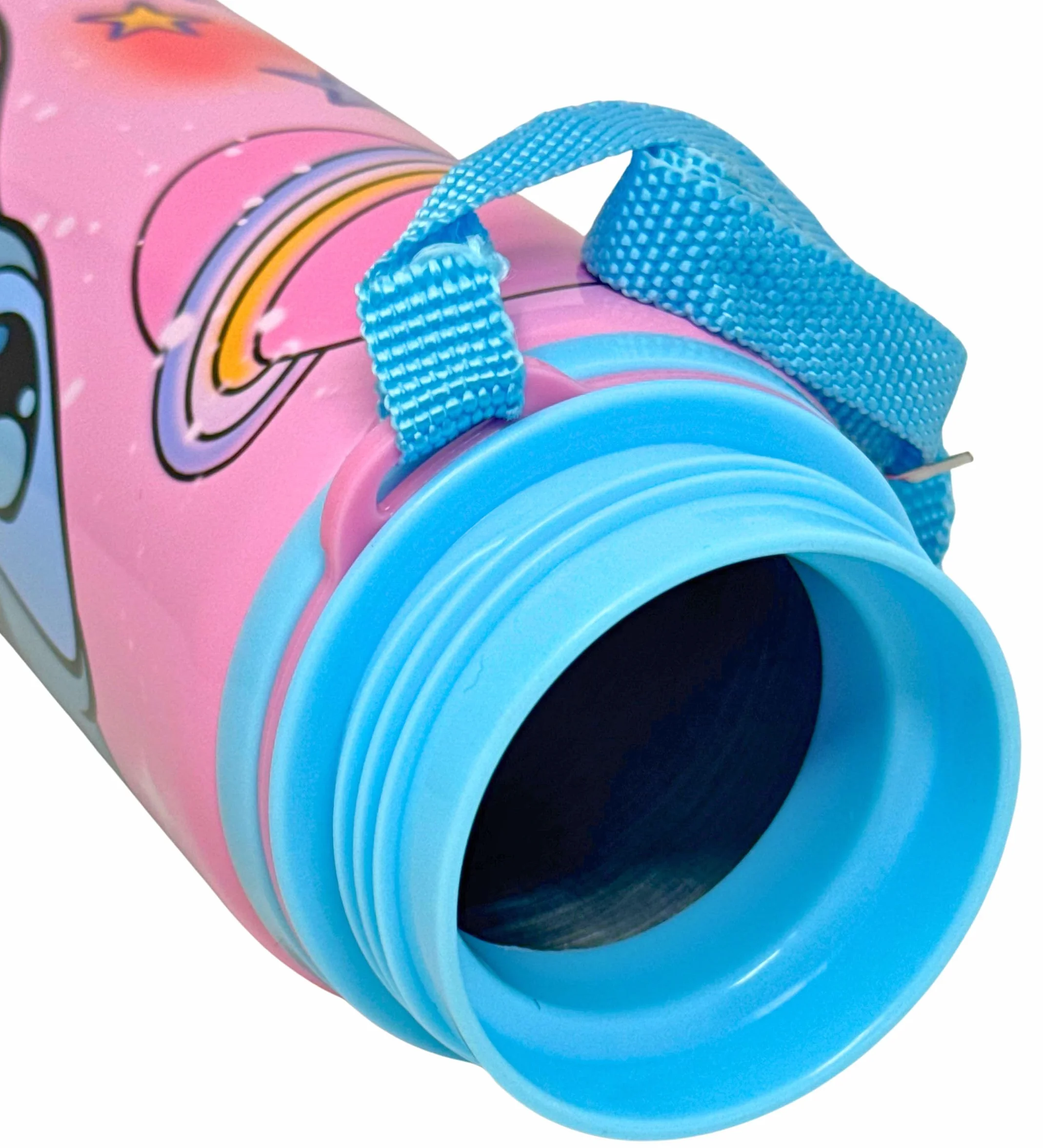 Gourde Enfant Fille Stitch 600ml Bouteille Eau Aluminium Paille Anti-Fuite Sans BPA
