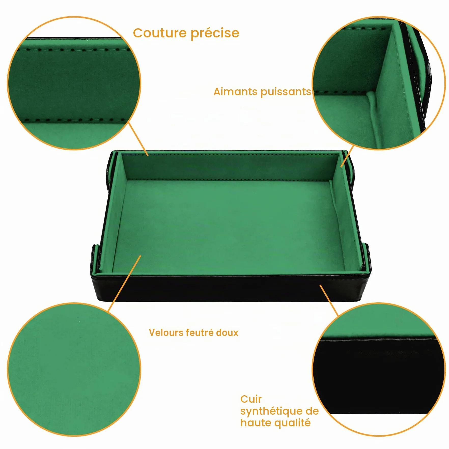 SIQUK Plateau de Dés Magnétique Pliant Rectangulaire pour Jeux de Table DND RPG