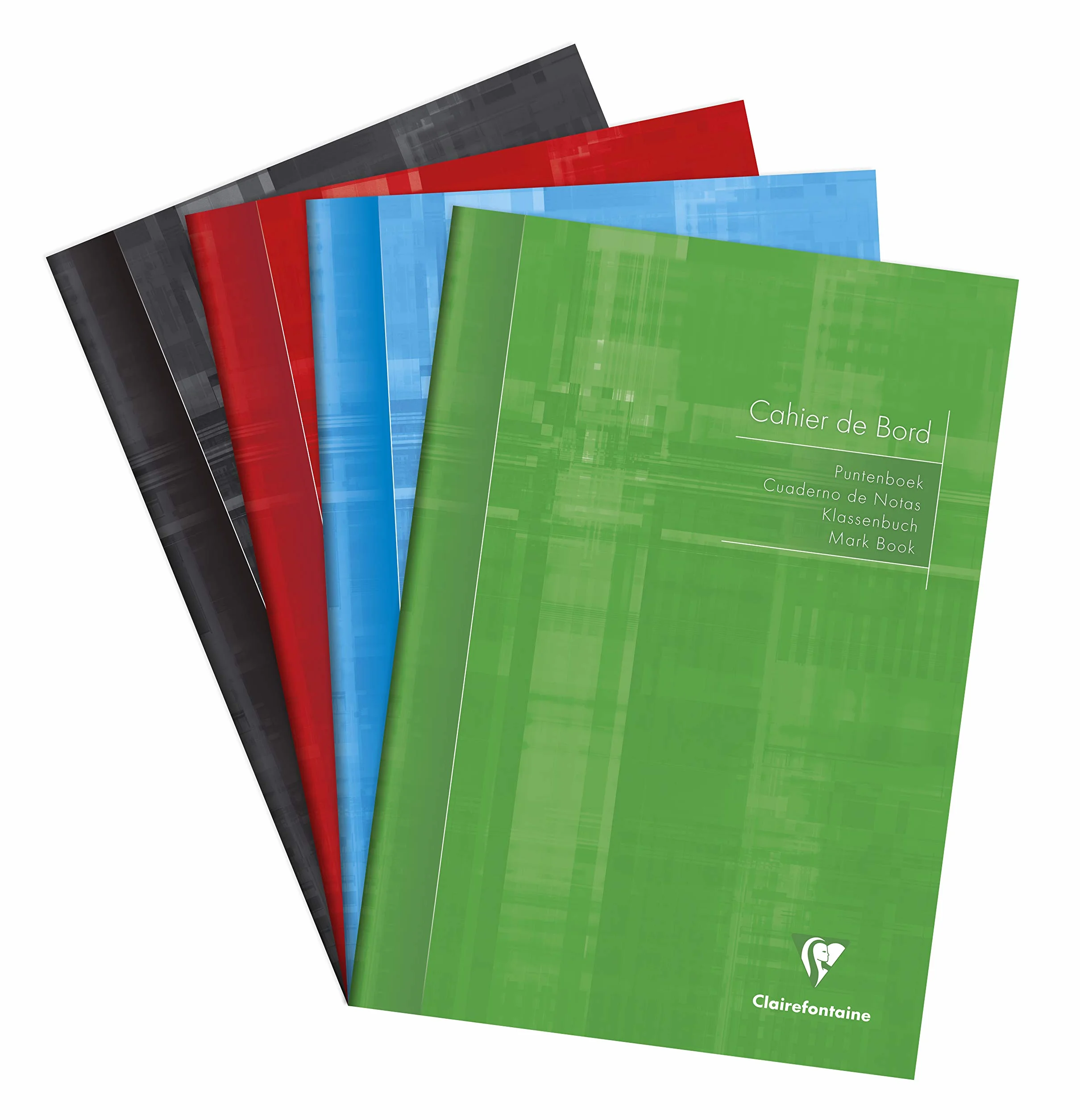 Clairefontaine Cahier de Bord Agrafé A4 21x29,7 cm 72 Pages Papier Registre Vert 110 g