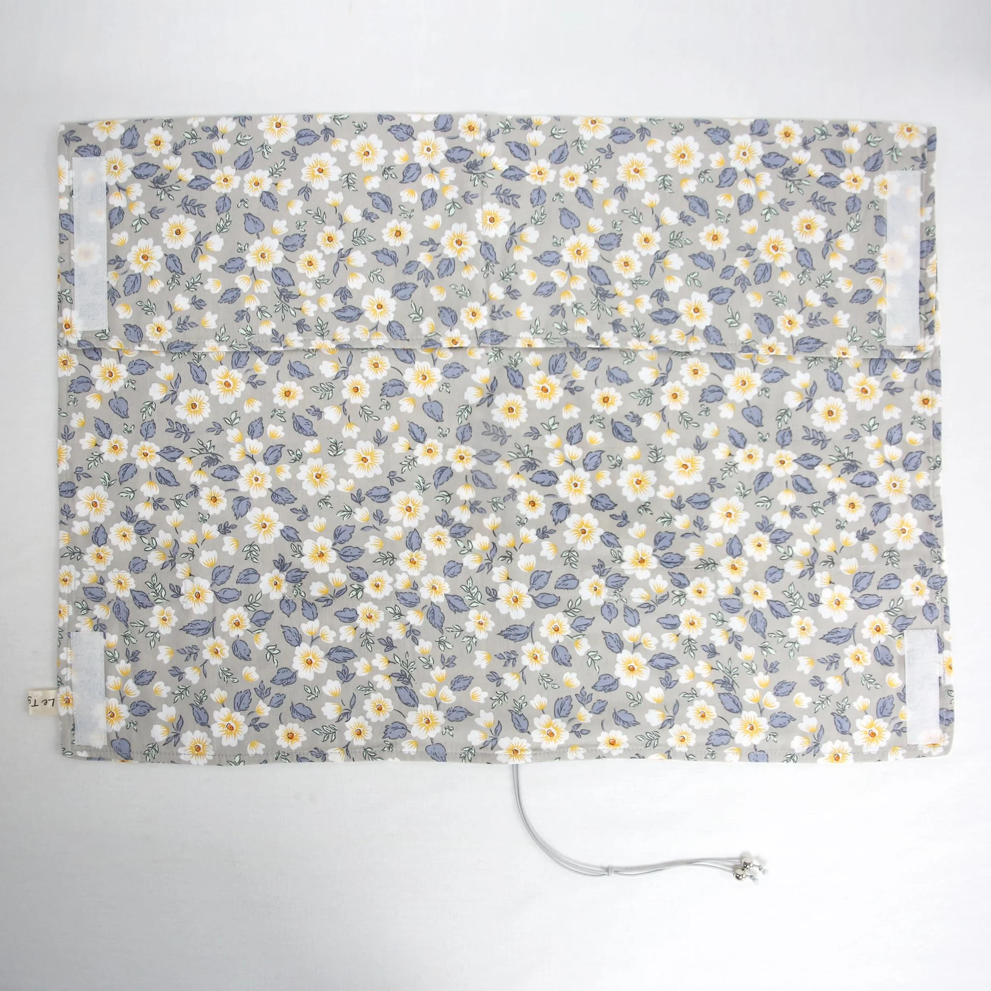 Couverture de livre en Coton Housse de Protection Ajustable avec Fermeture Scratch Gris