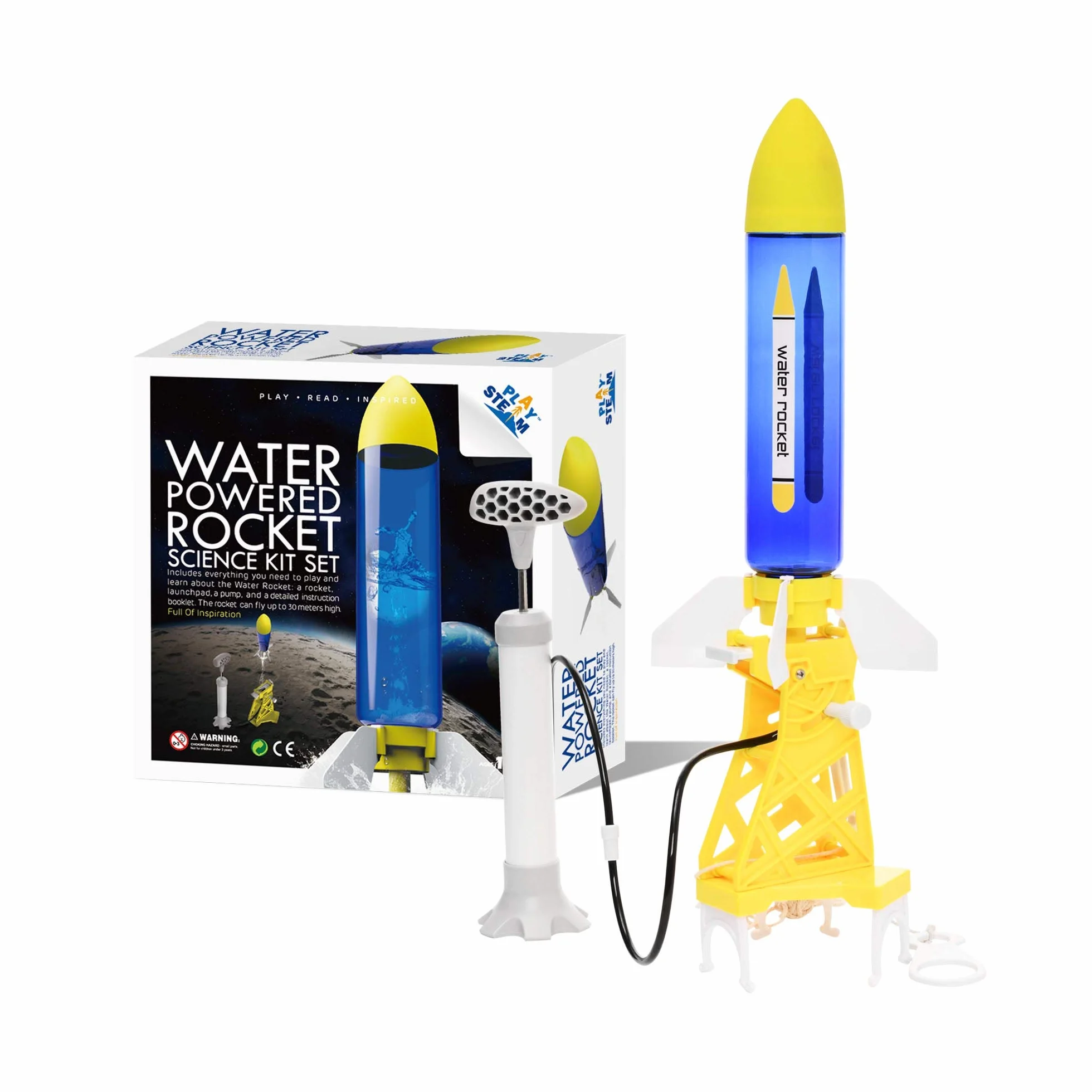 PLAYSTEM Fusée à Eau Extérieur Kit Scientifique Jouet pour Garçons Filles Cadeaux Enfant