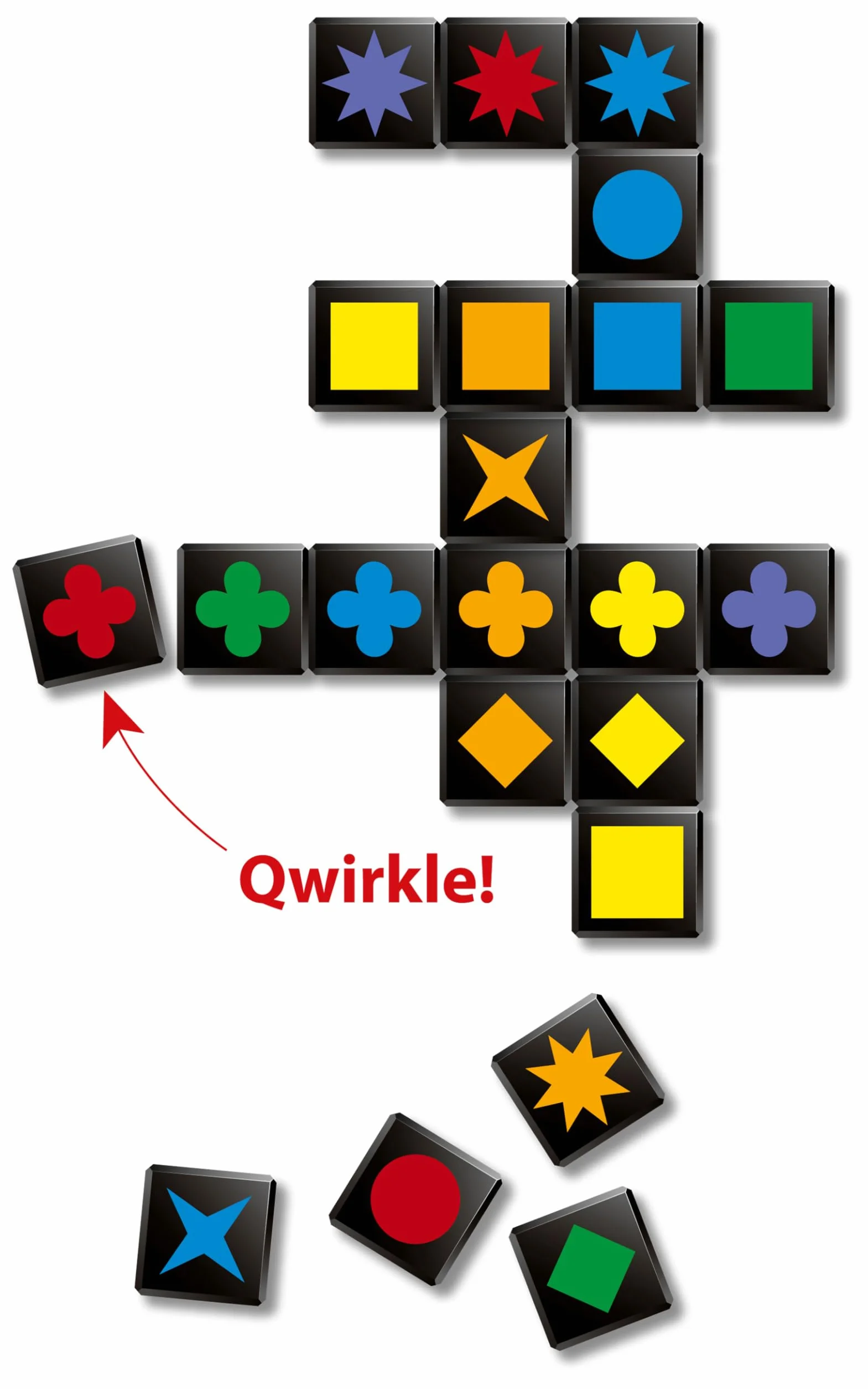 IELLO Qwirkle Voyage Jeu de Société Familial Compact Logique Stratégie Format Transportable 2-4 Joueurs 30 Min Dès 6 Ans