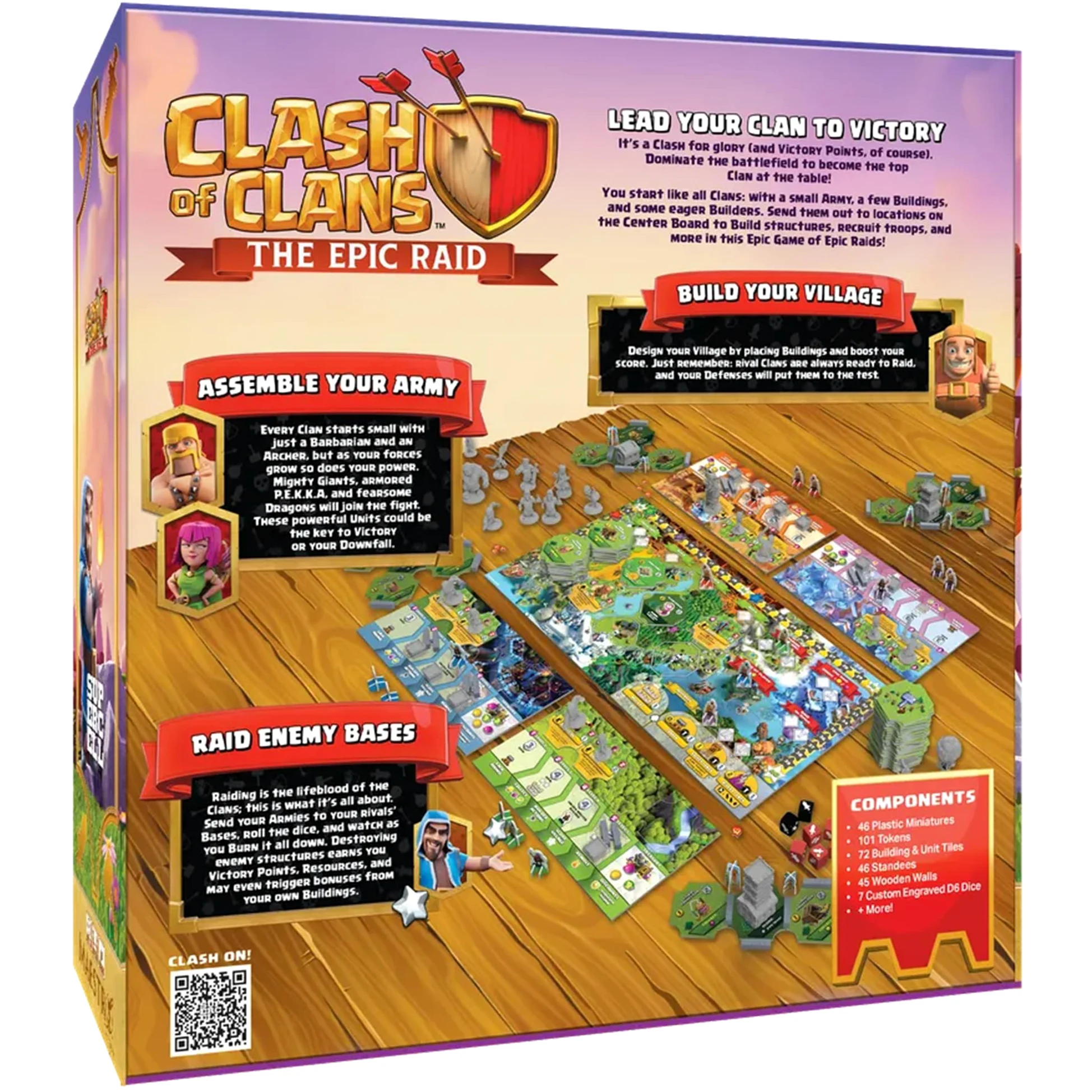 Maestro Media Ventures | Clash of Clans The Epic Raid | Jeu De Plateau Stratégique, Jeu Autonome Core Edition, Construction De Village, Raids, Dés Et Batailles Compétitives | 2-4 Joueurs | 45-90 Min