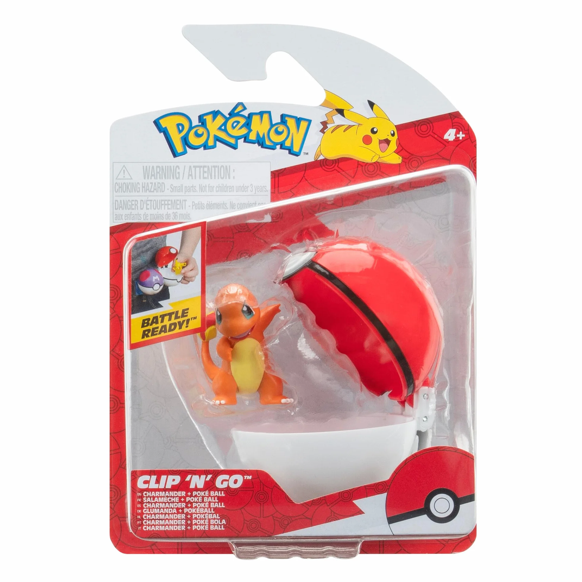 Pokémon Salamèche Clip 'N' Go Figurine 5 cm Poké Ball
