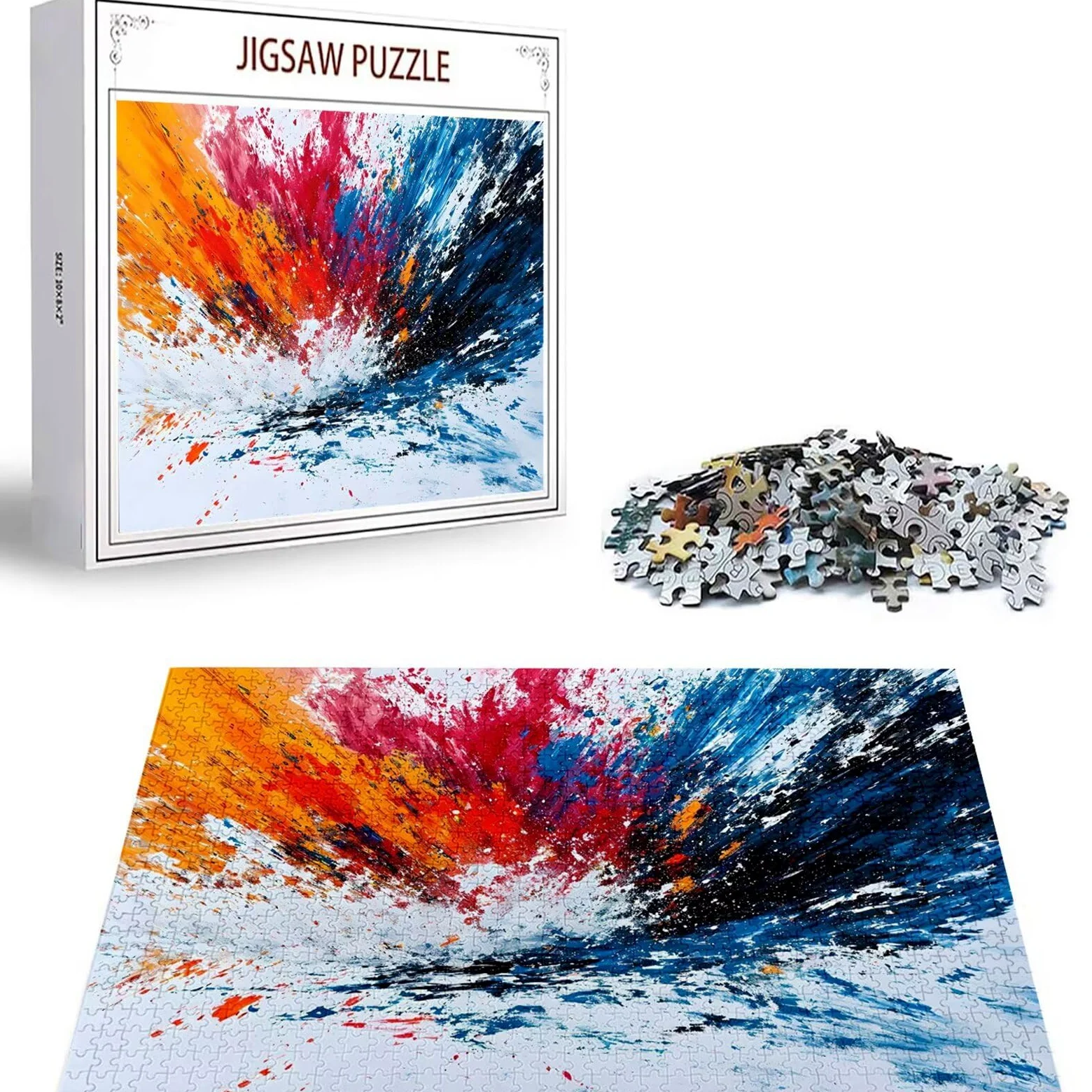 Puzzle 1500 Pièces Adultes Abstrait Puzzle Enfant, Puzzles pour Adultes Jeu éducatif Défi Jouets, Puzzles Couleur à faire soi-même pour Décoration Murale de la Maison, Jeux d'activités Familiales D-46