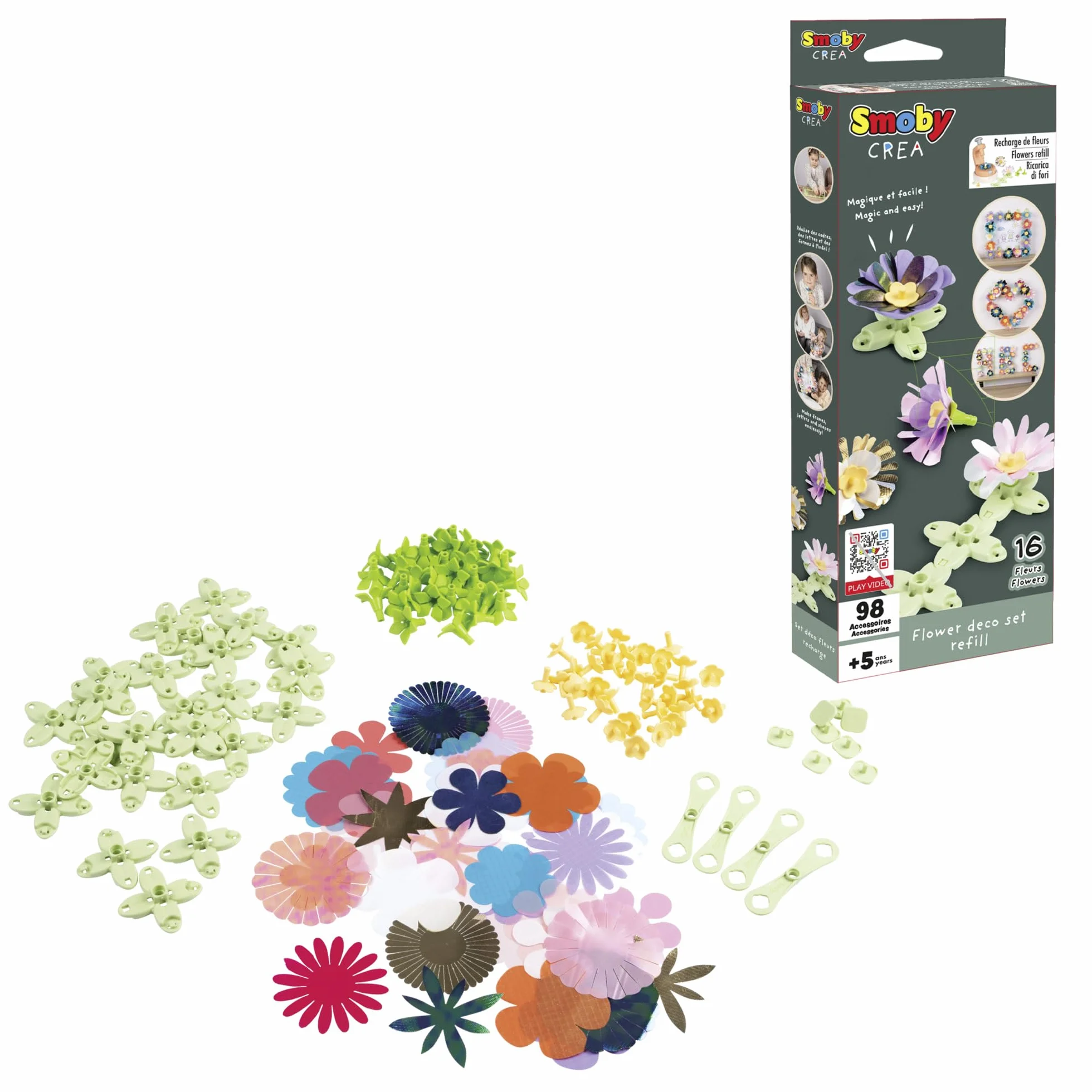 Smoby Recharge Set Déco Fleurs Atelier Création de Fleurs 5 Ans Fabrication Française