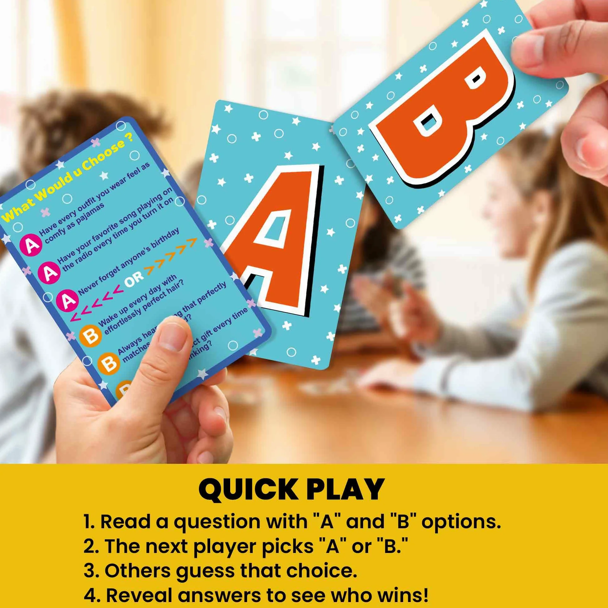 QUOKKA Jeu de cartes Situations hilarantes 4 pièces pour adultes