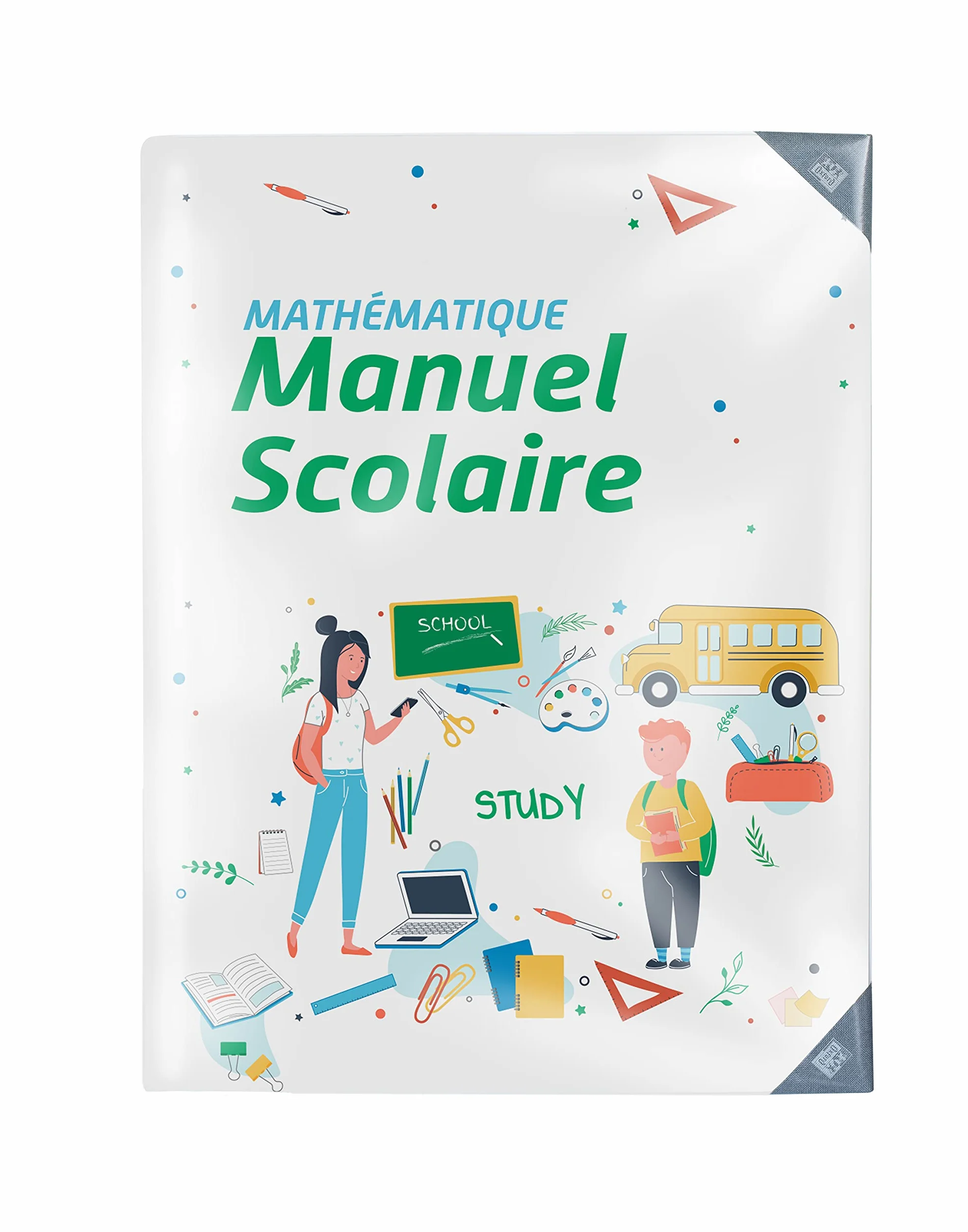 OXFORD Couvre Livres Transparent Lot de 2 40x270cm PVC Lisse 8/100ème