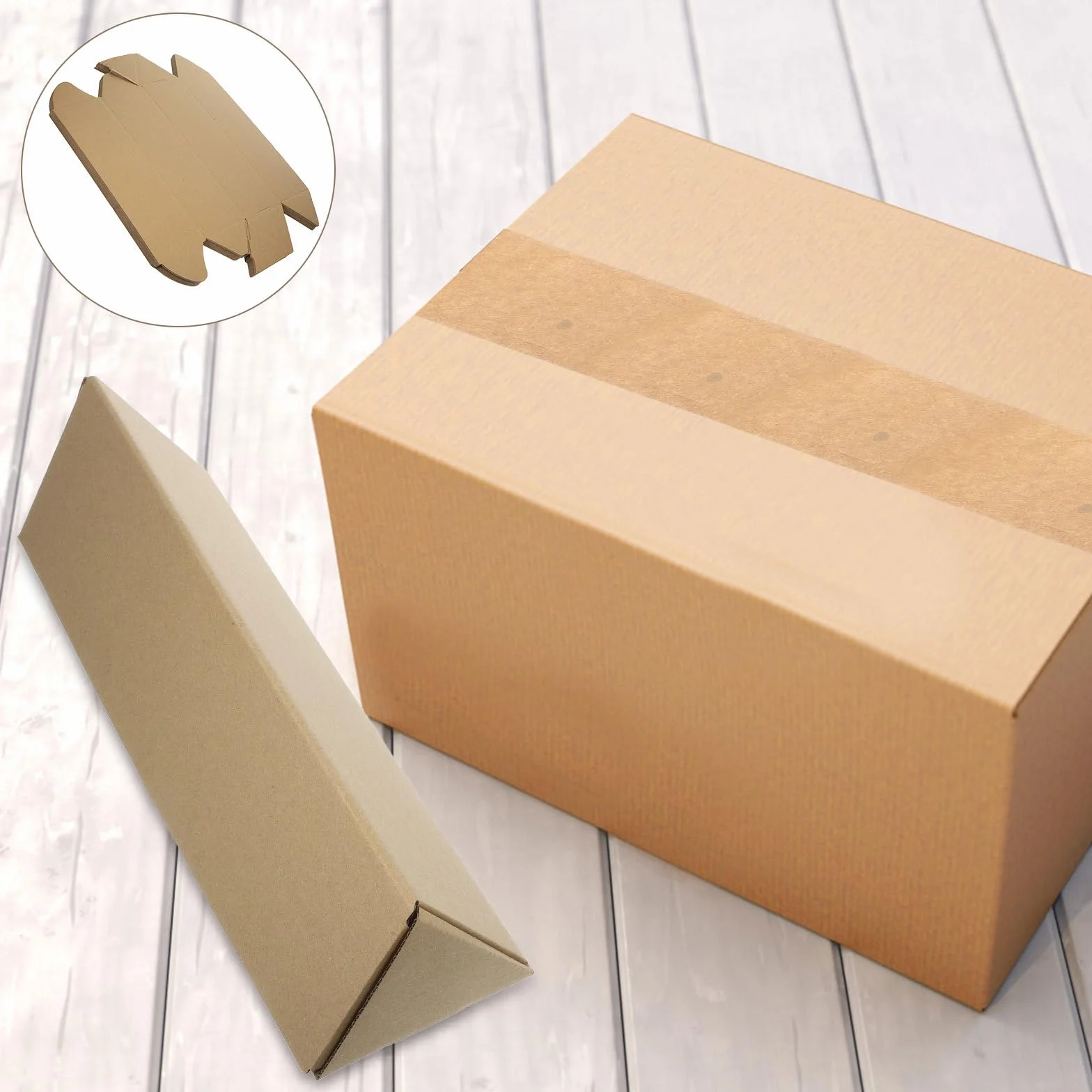 Tube d'Expédition Triangulaire Carton Kraft Rigide 35x8x8 cm Lot de 10 Boîtes Emballage Affiches Œuvres d'Art