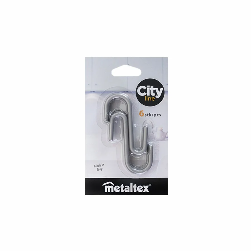 Metaltex Crochets City Line Plastic Gris 5 x 7 cm