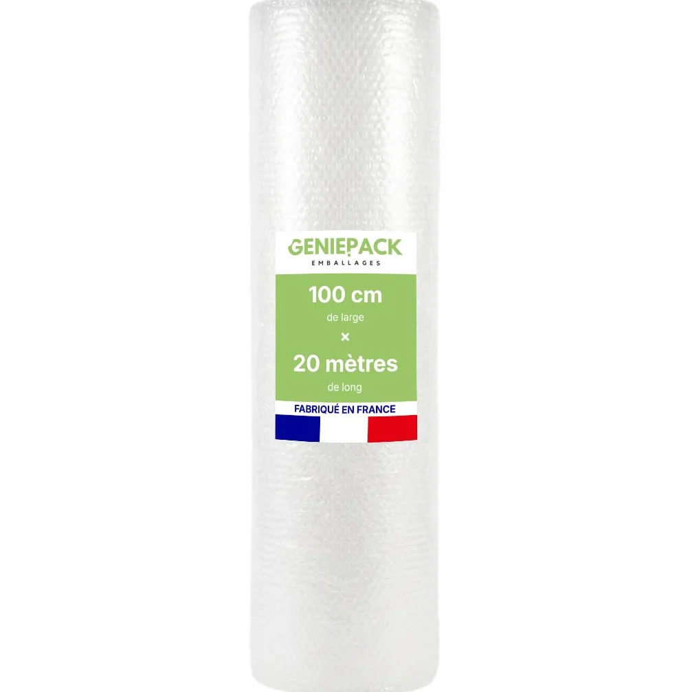 Film à Bulles Professionnel 100 cm x 20 m 60 Microns Bulles 10mm Protection Emballage Antichoc