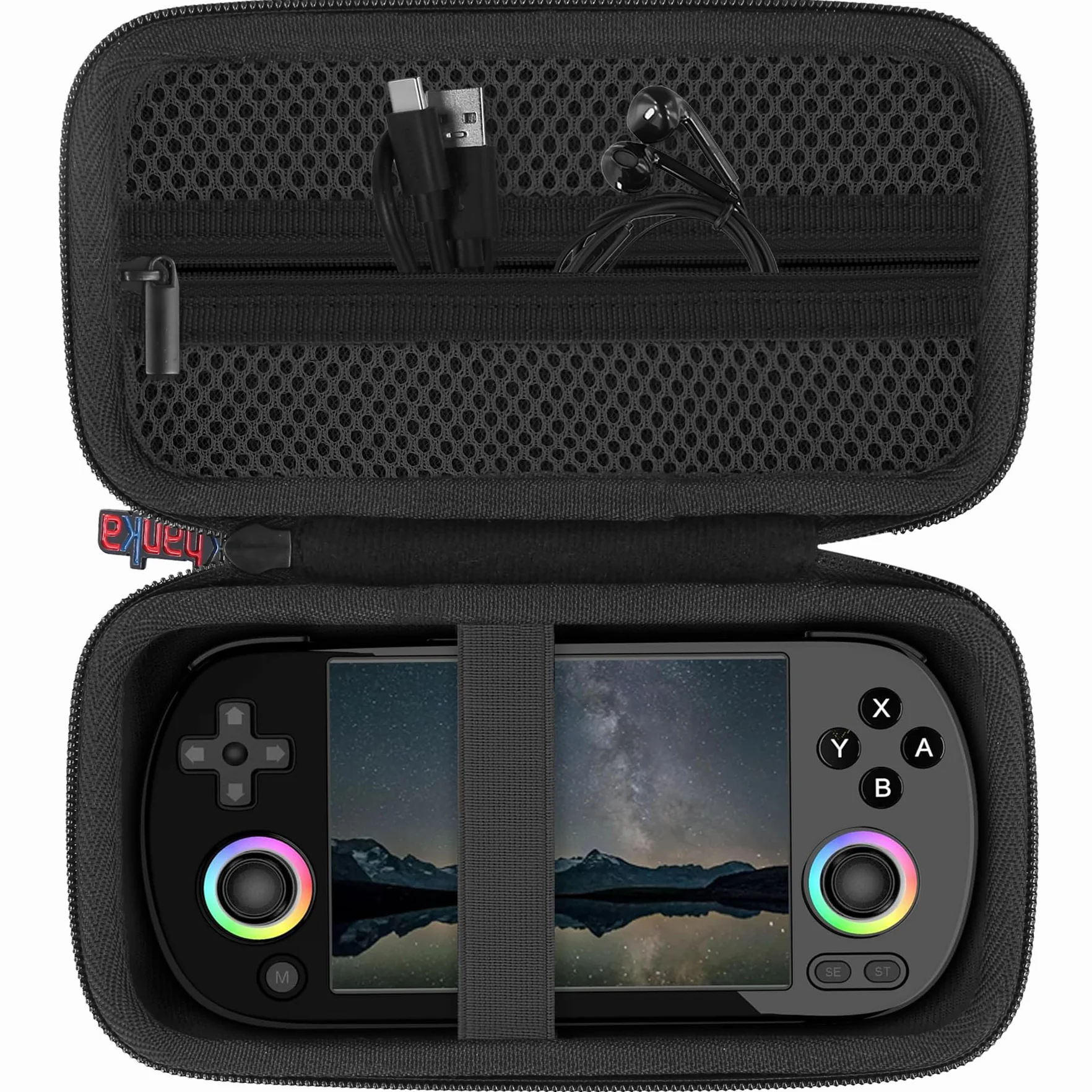 Khanka Boîte Dur pour RG40XX H Vintage Jeu Portable, Sac de Rangement Noir