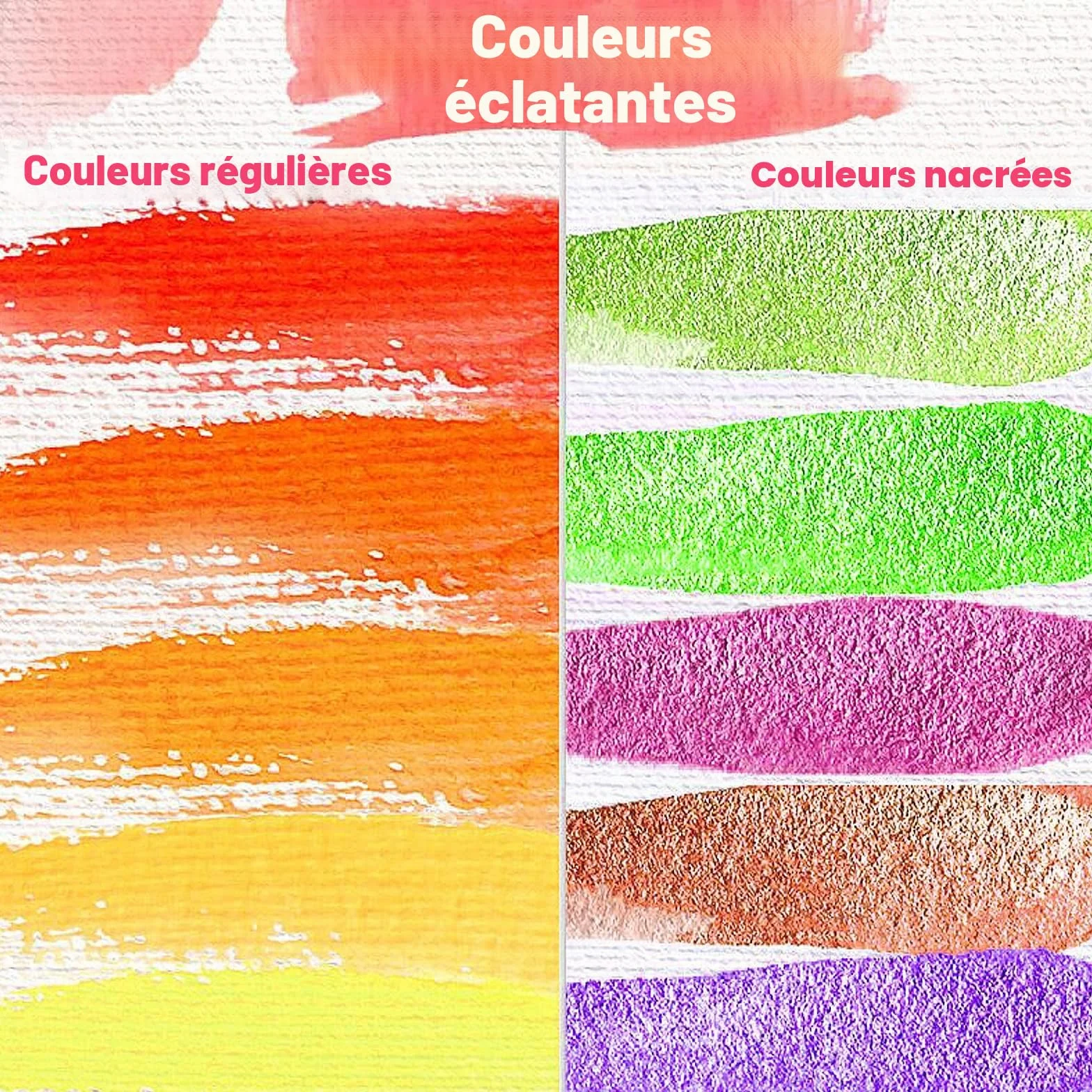 Lyuvie 120 Couleurs Aquarelle Peinture Métallique Fluorescentes Macarons