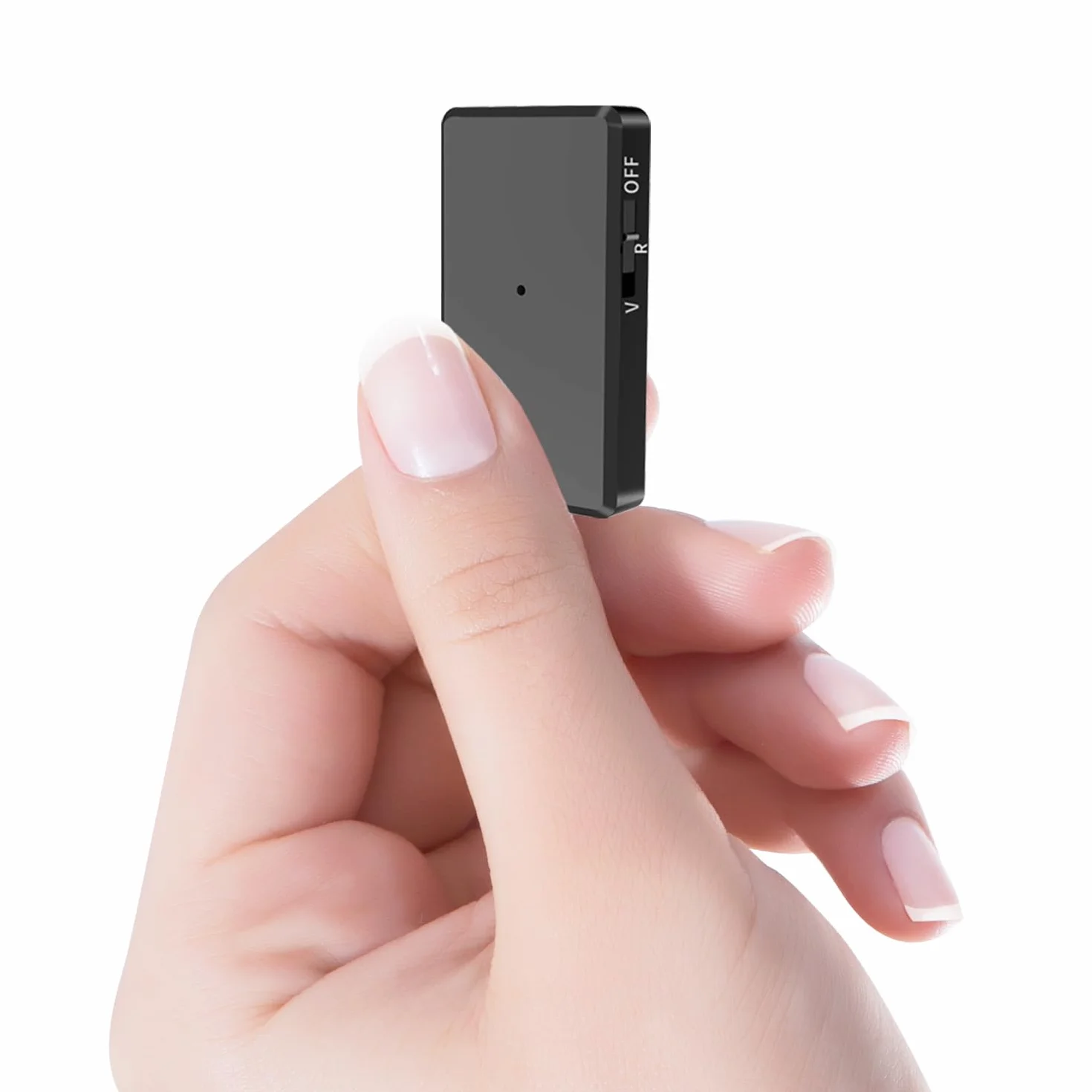Mini Enregistreur Vocal 64 Go Dictaphone avec Activation Vocale, Écouteurs, Rechargeable USB