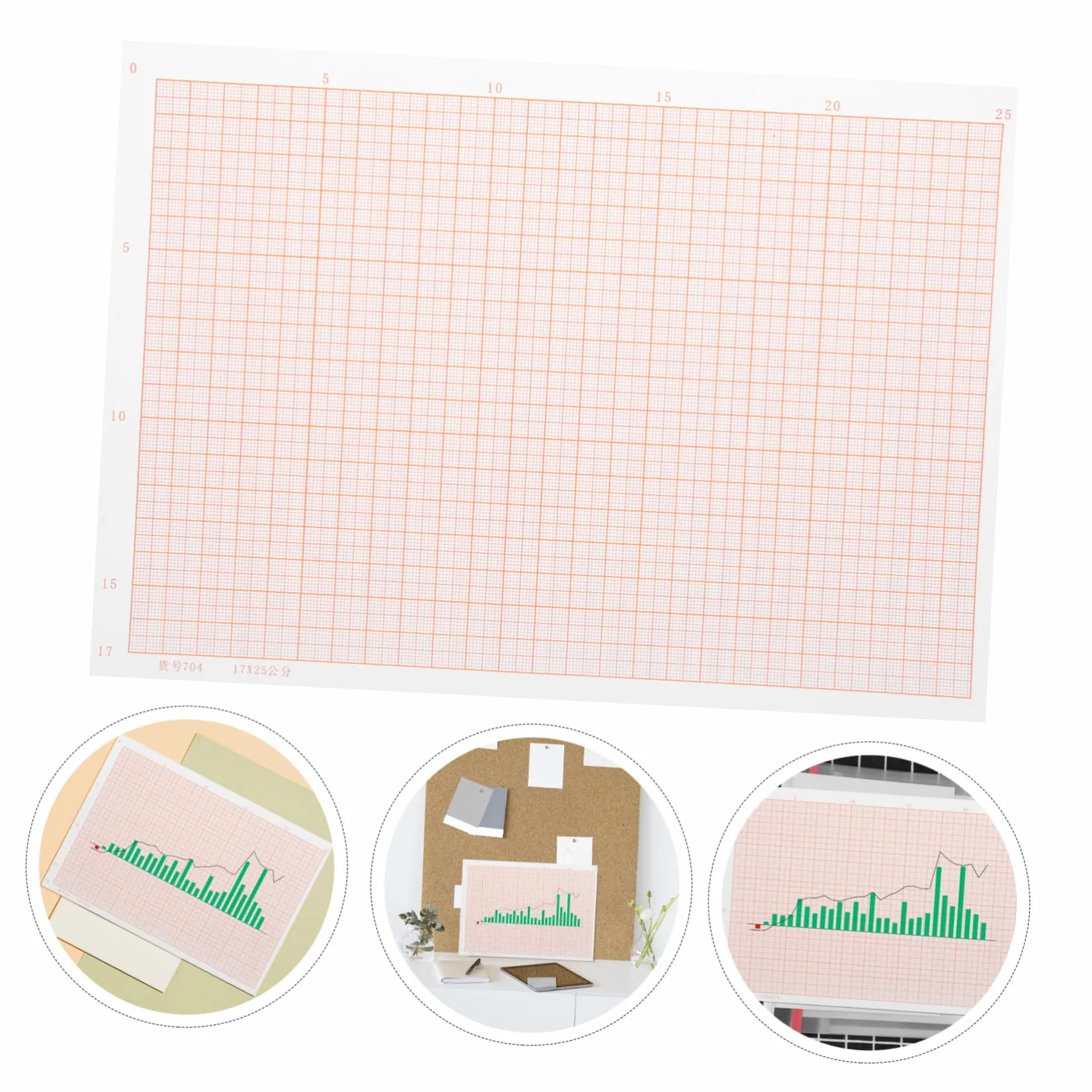 Artibetter Feuille de Papier Millimétré Rose 100 Feuilles pour Dessin Précis Calculs Peinture
