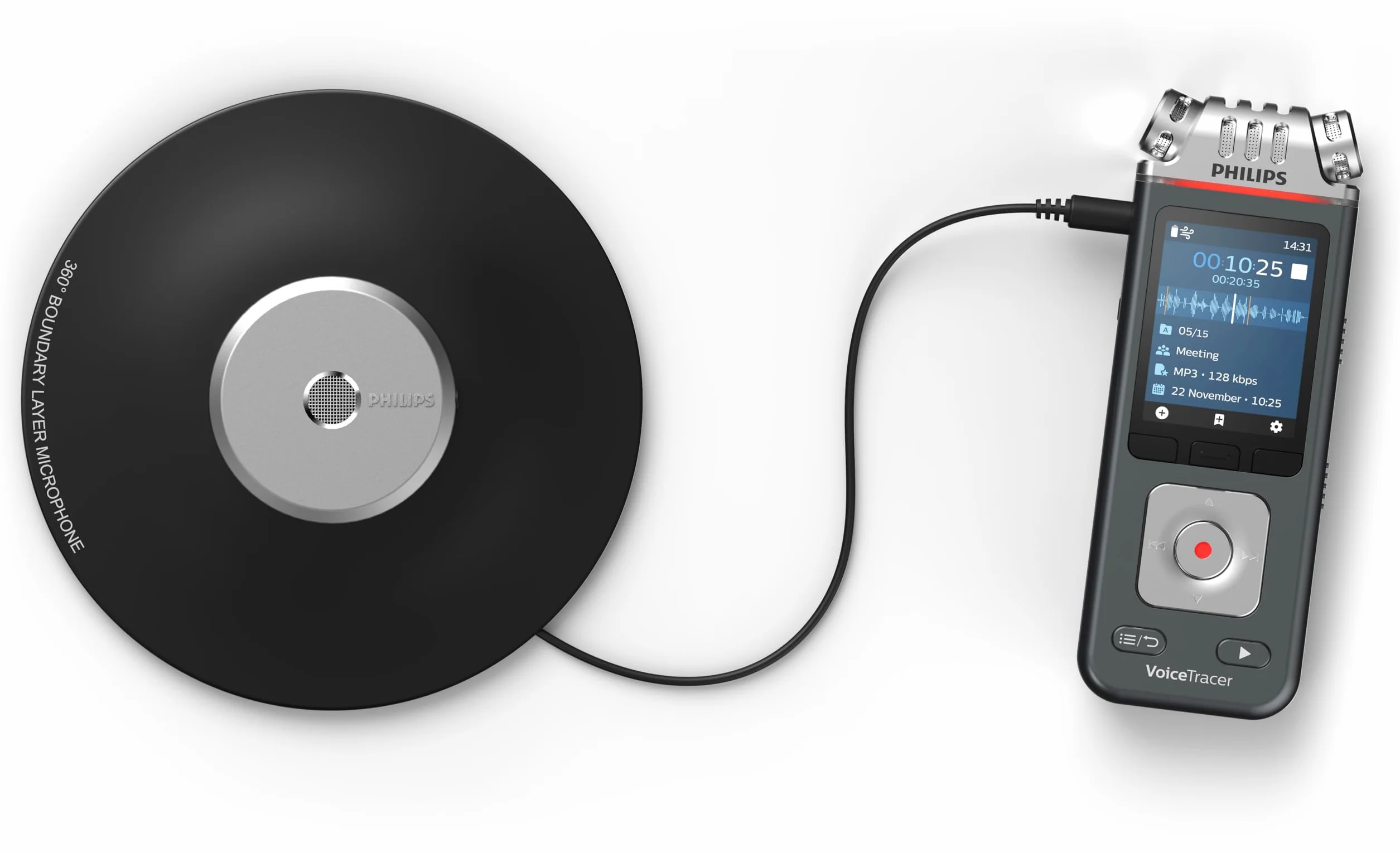 Philips VoiceTracer DVT8115 Enregistreur de réunions 360° 8Go