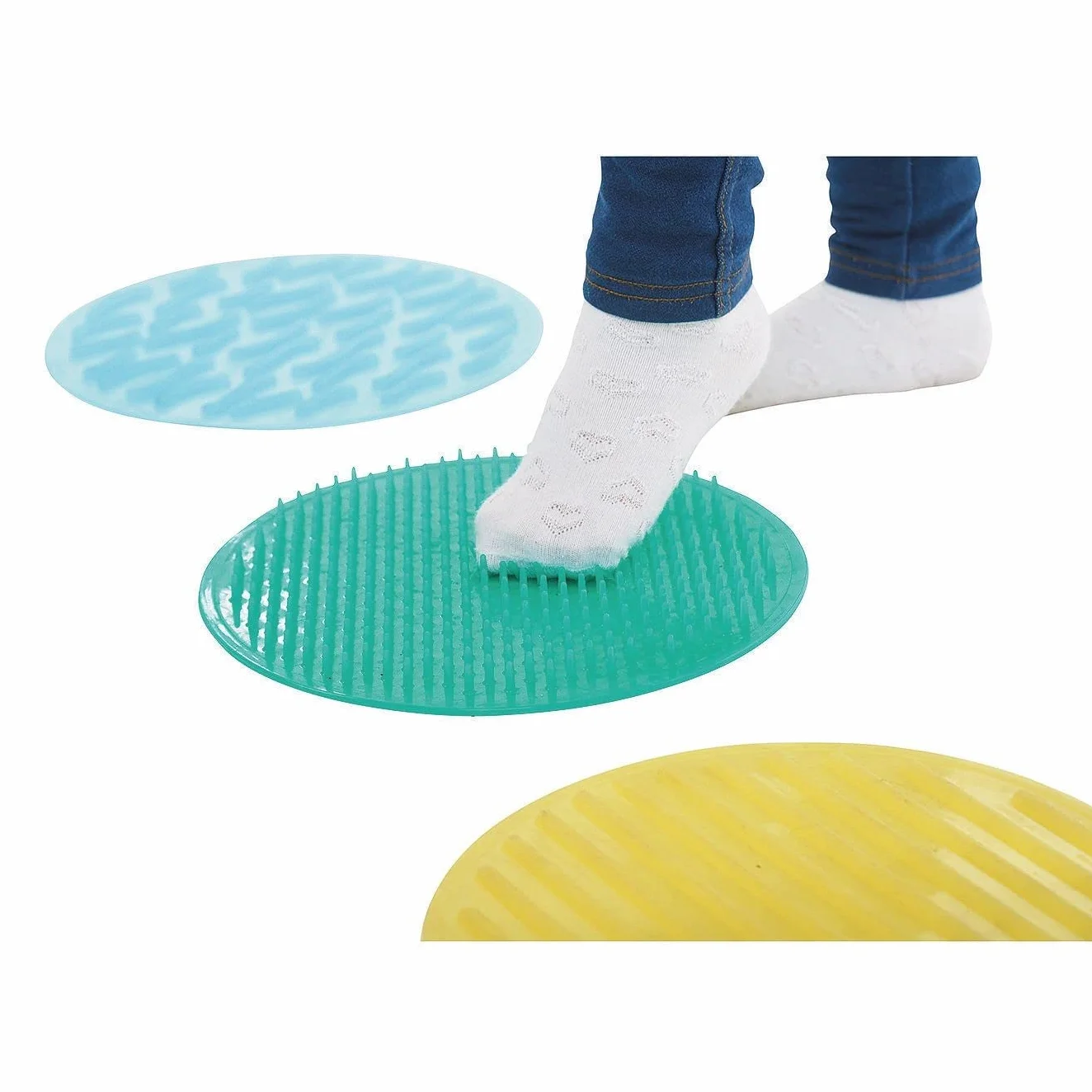 TickiT Set de 10 disques sensoriels texturés Silicone