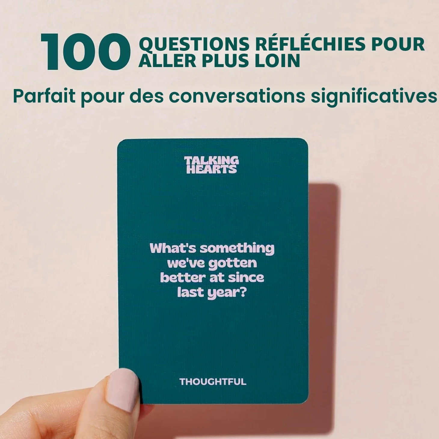 Talking Hearts Carte de conversation – Jeu de cartes pour couple pour rendez-vous amoureux et aventures de voyage | Excellent cadeau pour les couples – 200 questions