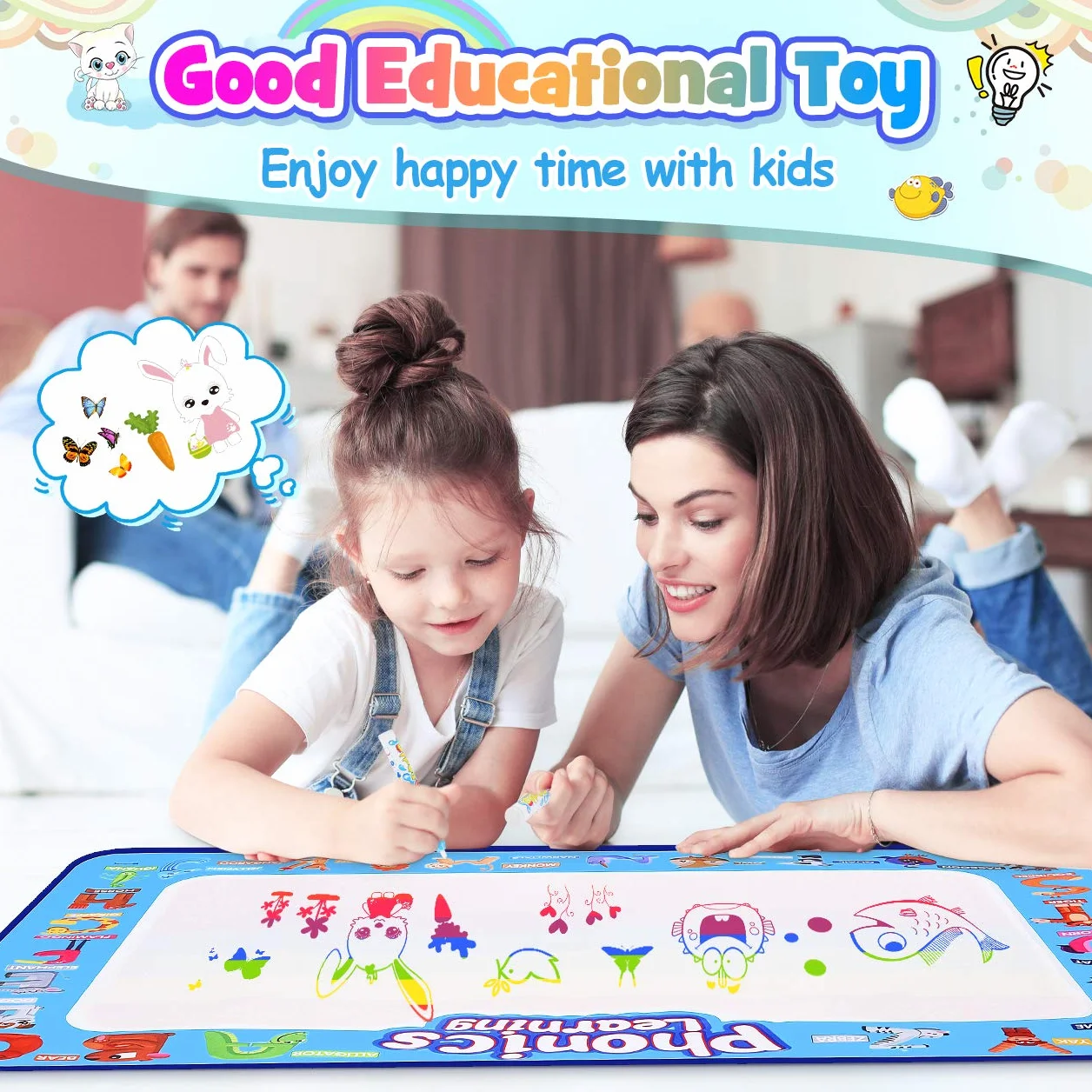 Tapis d'eau EUCOCO Jouet Enfant 1 2 3 Ans Cadeau Enfants Jeux Educatif