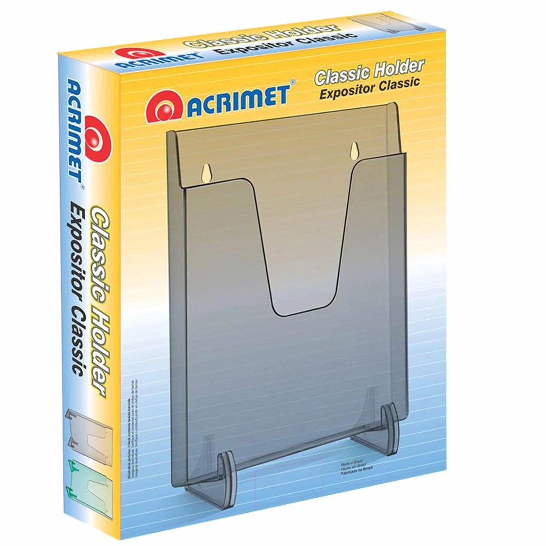 Acrimet Porte-documents Vertical à Poche pour Brochures Format Lettre Fumé