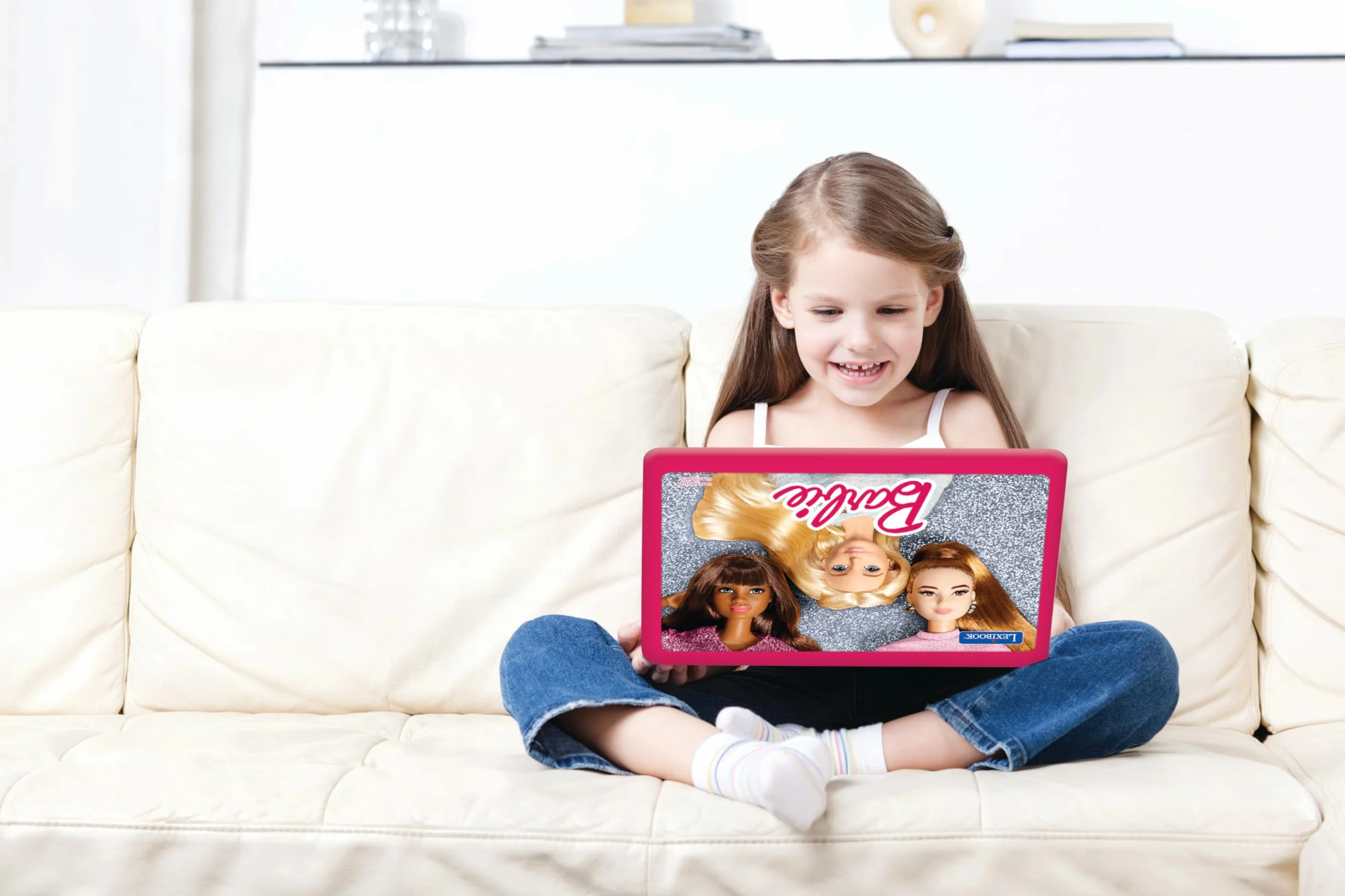 Lexibook Barbie, Ordinateur Portable éducatif et bilingue en Anglais/Italien, Jouet pour Enfants avec 124 activités pour Apprendre, Jeux et Musique, Rose, JC598BBi5LXB