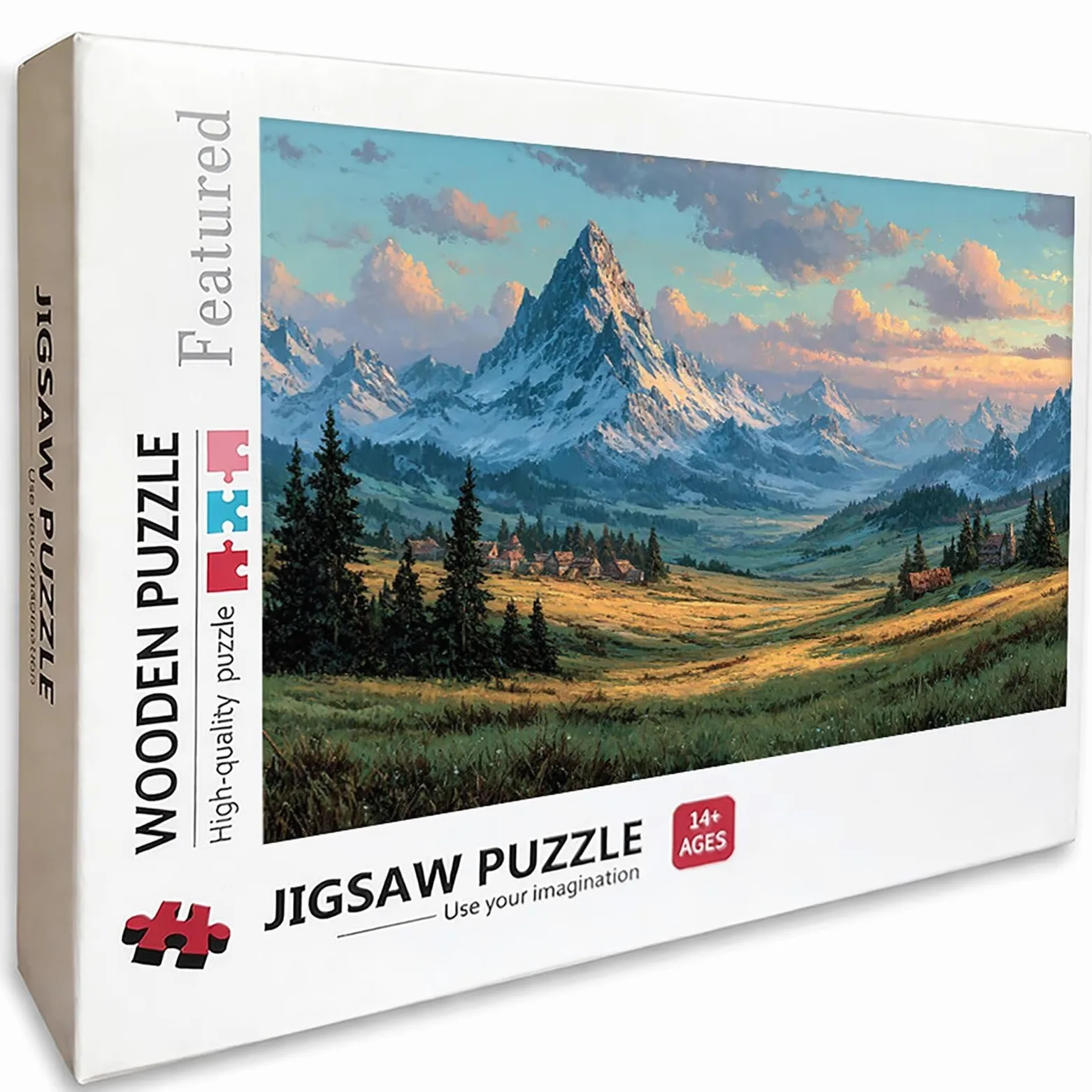Montagne EnneigéE Puzzle 4000 pièces Adultes, Puzzle Bois 141x87cm, Adultes Jeu éducatif Défi énigme avec Une Boîte d'emballage Exquise, Jeu Relaxant Détente Collection, Cadeau Fille, (Paysage) V-1646