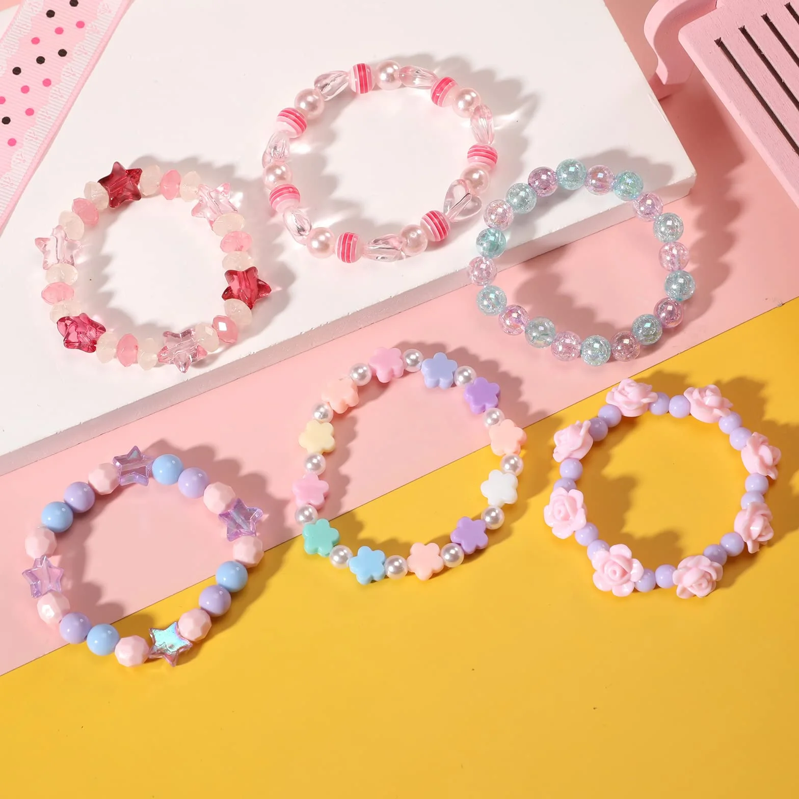 Ensembles de Collier et Bague Licorne pour Enfants - 6 Pièces Bijoux Fille