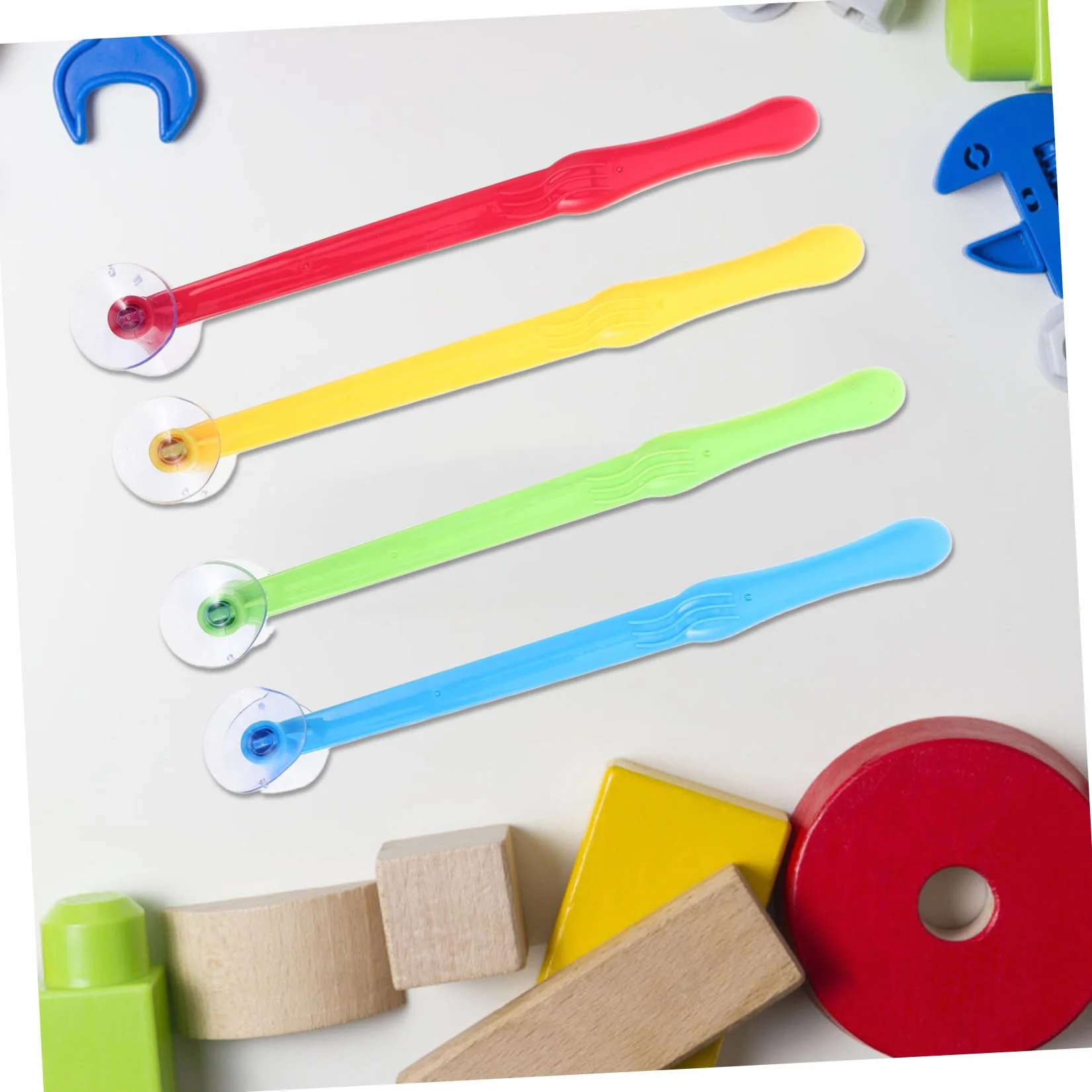 Lot De 4 Marteaux Ventouse Jouets D'Éveil Motricité Réaction Éducatif Multicolores