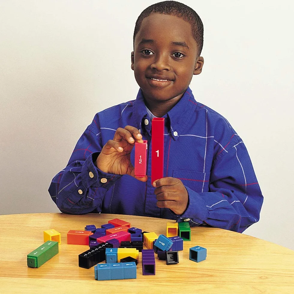 Learning Resources Cubes Fraction Tower Kit 51 Pièces Jeu Mathématiques Montessori Cadeau Éducatif Enfant 6 Ans