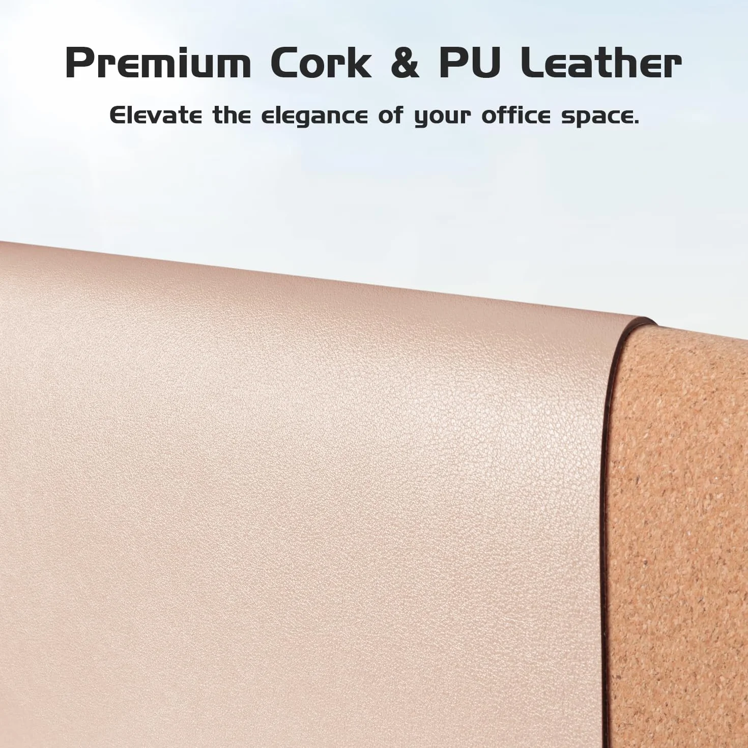 Tapis de bureau en liège naturel double face Aothia 65x35cm imperméable souris protection