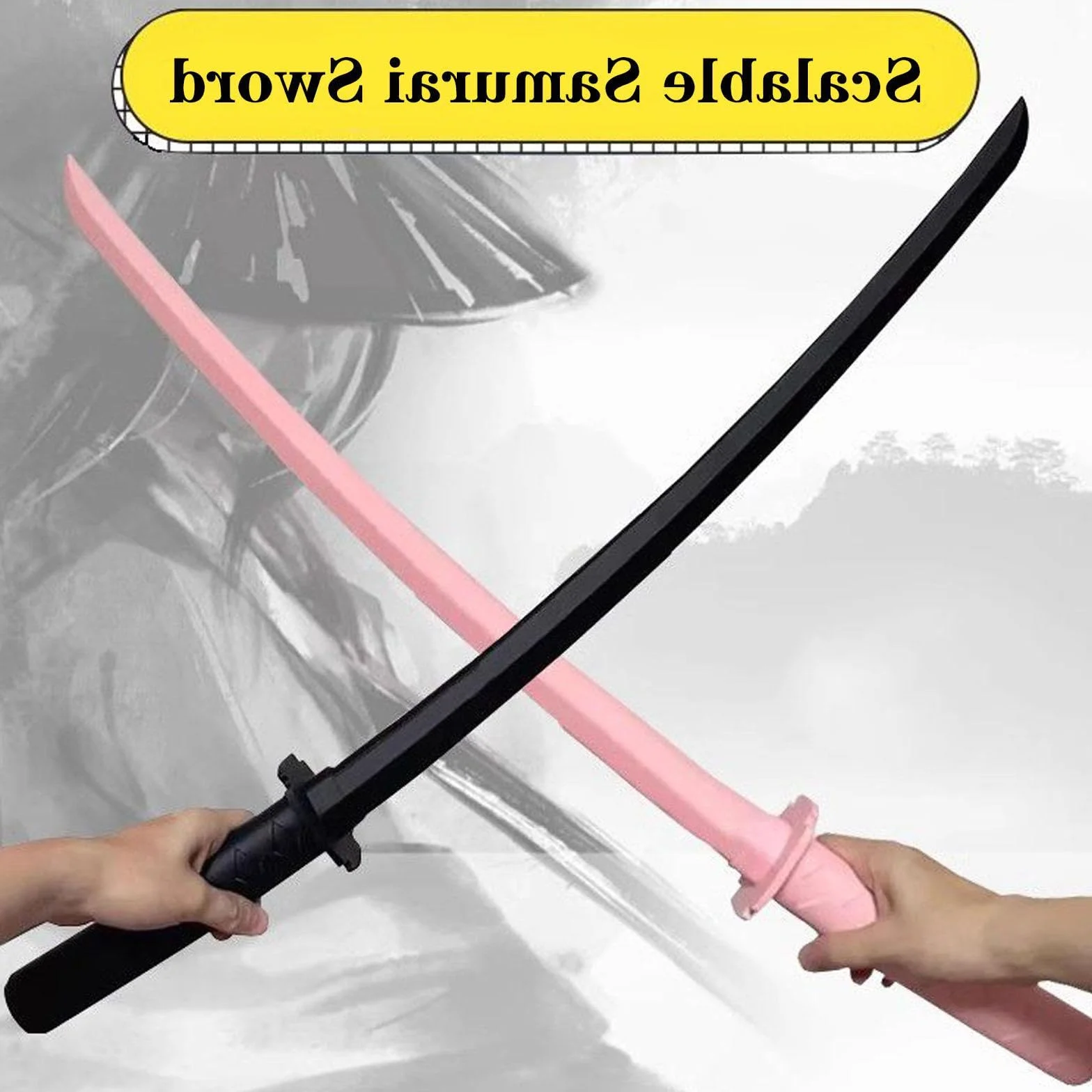 Katana télescopique en Plastique Jouet d'épée de samouraï rétractable Cadeau de Cosplay