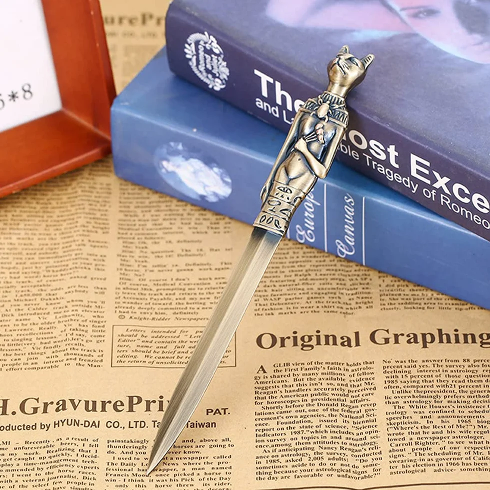 Anubis Ouvre Lettre en Alliage, Coupe Papier Durable, 4cm x 19.4cm
