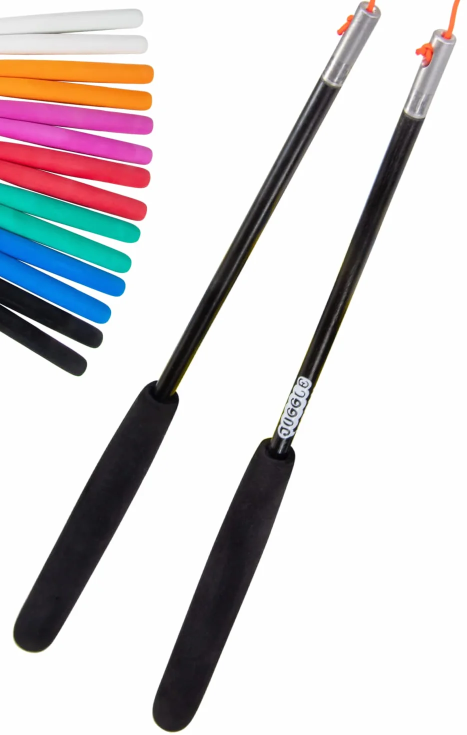 Juggle Dream Diabolo Jonglage Baguettes Superglass Fibre de Verre Solides Légères Grinds Bâton Noir