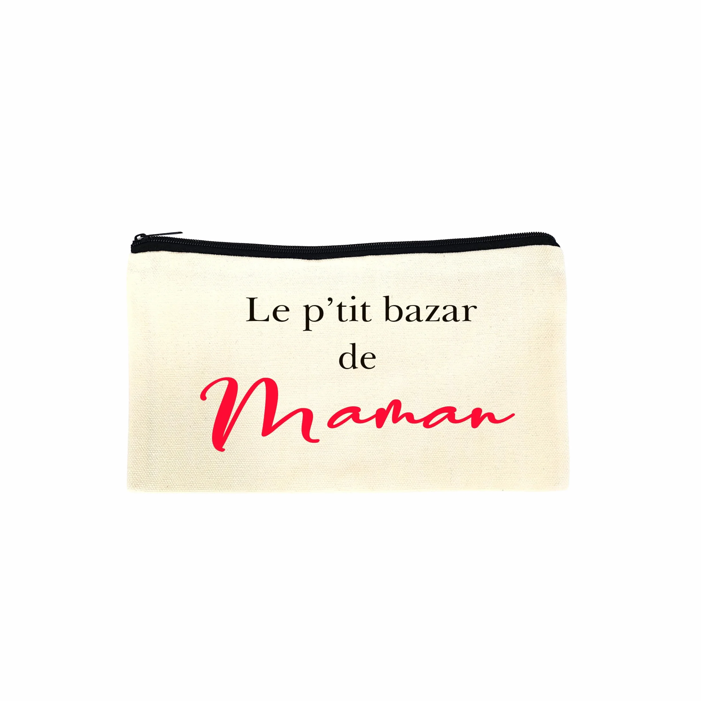 Pochette de maquillage en toile à fermeture éclaire personnalisée sac de voyage cadeau