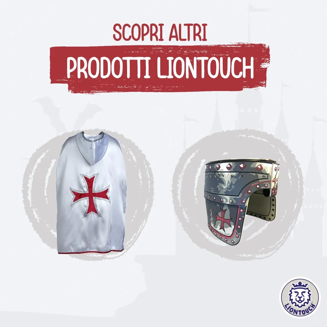 Liontouch Épée et Bouclier Chevalier Maltais 3-8 Ans Ensemble Imitation Médiévale Croix Rouge Armes Sûres Déguisement Garçons