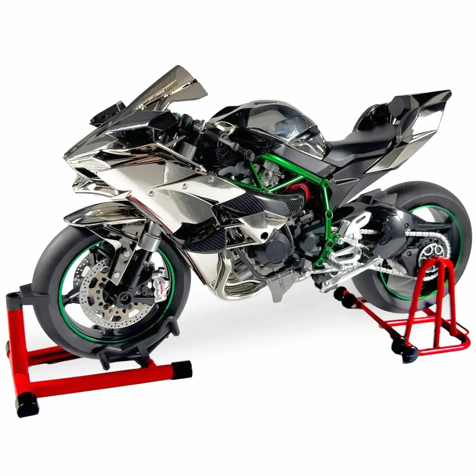 Moto H2R alliage moulé sous pression échelle 1/6 sons et lumières peinture haute brillance pneus caoutchouc collection