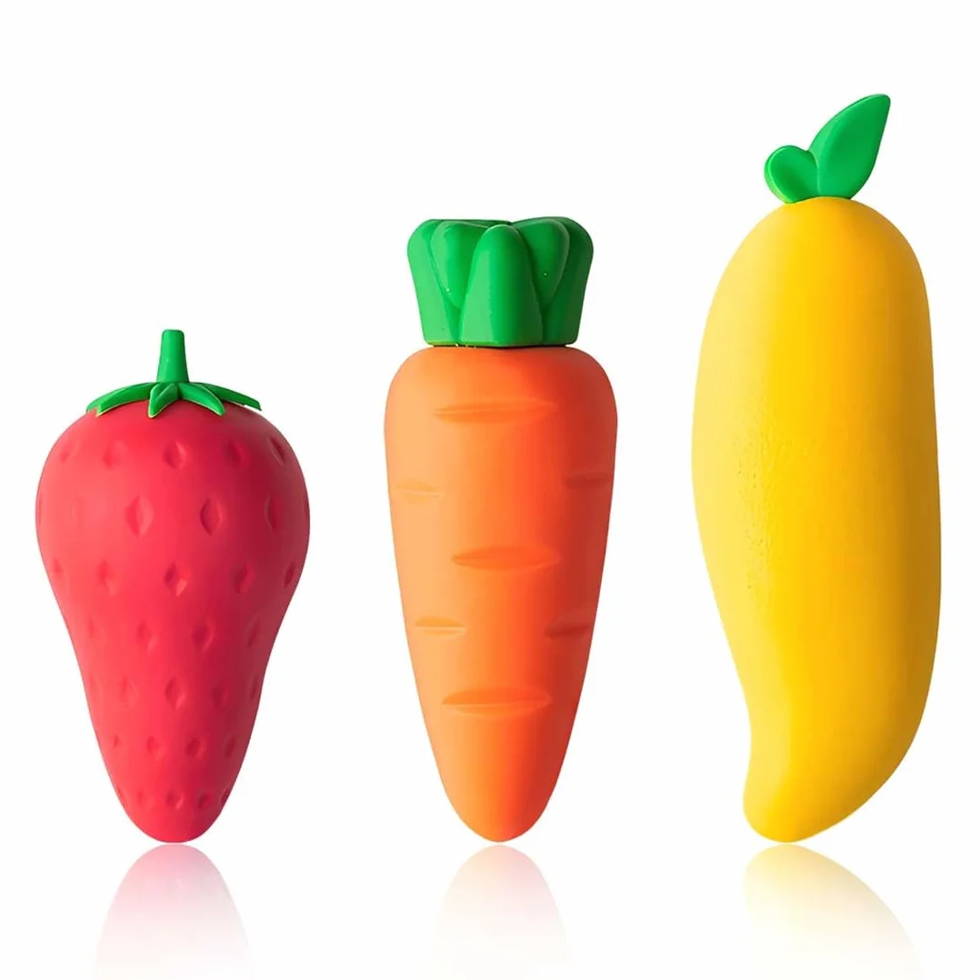 Gommes Effaçables Multicolores Fruits pour École et Bureau