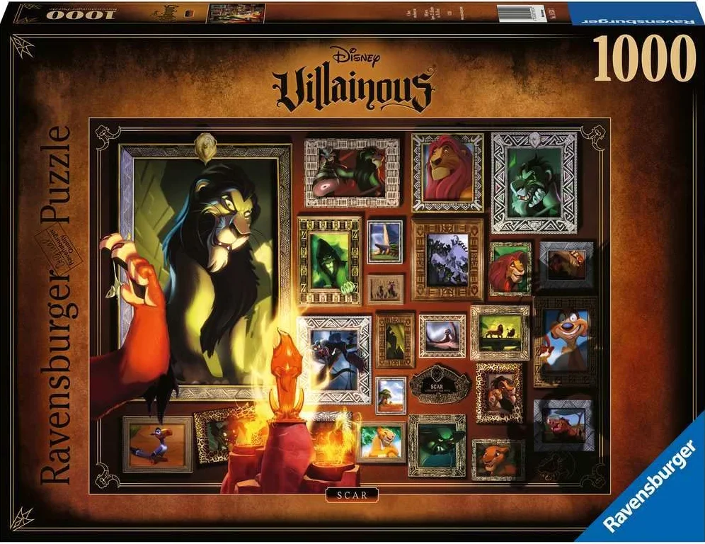 Ravensburger - Puzzle Adulte - Puzzle 1000 p - Scar - Collection Disney Villainous - 16524