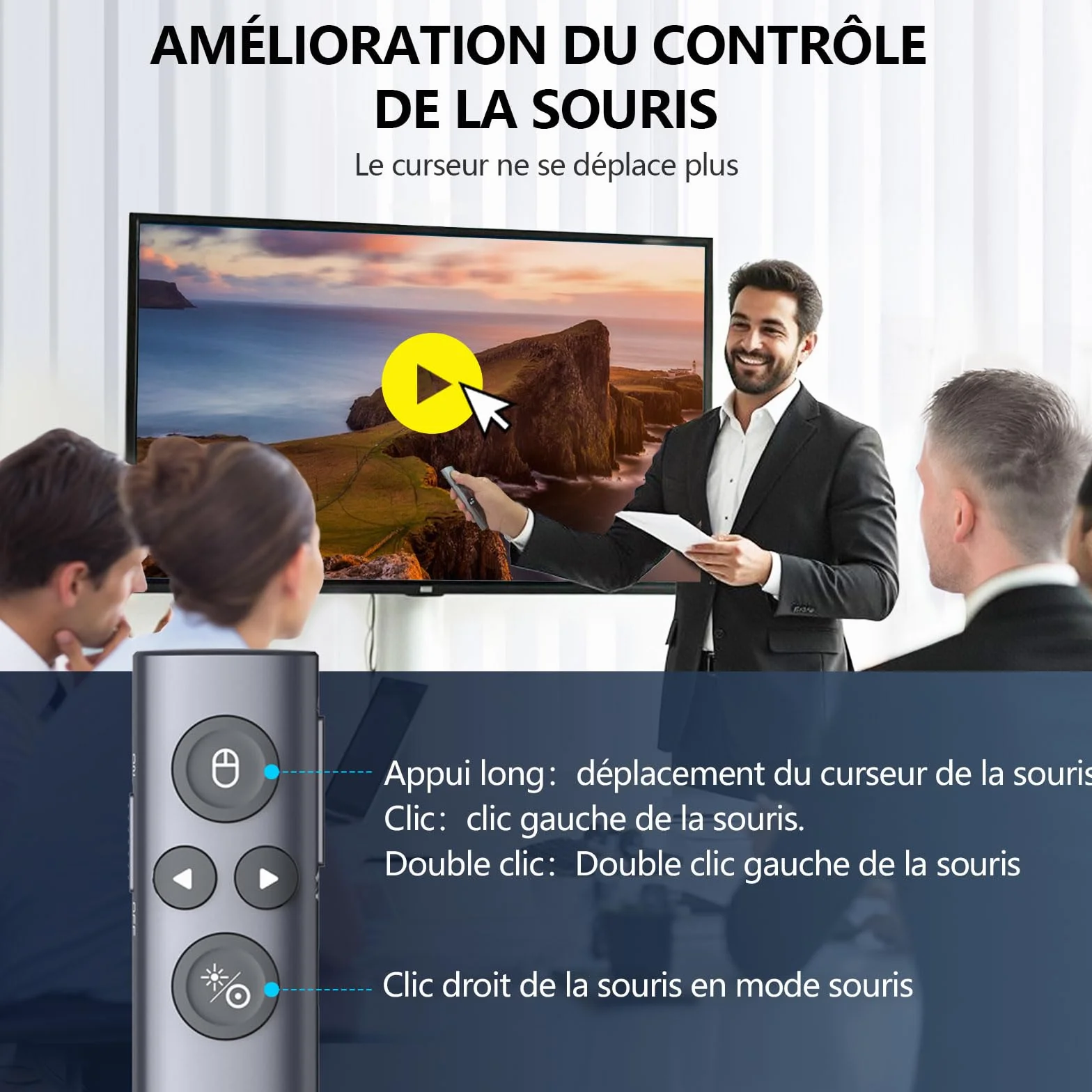 Norwii N95s BLE Prezentacyjny Kliker z Cyfrowym Wskaźnikiem do Prezentacji PowerPoint na Ekranie TV/Projekcji, Bezprzewodowy Pilot z Odliczaniem (Zielony - USB-C)