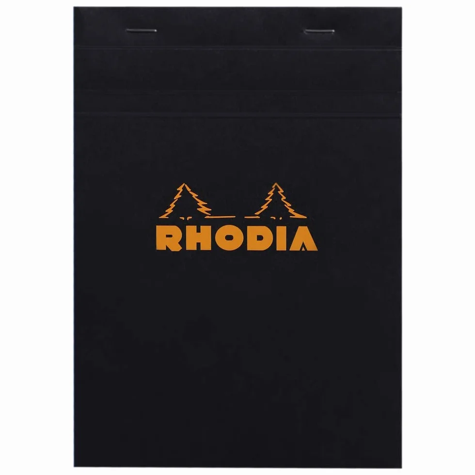 Rhodia Bloc-Notes Agrafé N°16 A5 14,8 x 21 cm Petits Carreaux 80 Feuillets Papier Clairefontaine 80 g/m² Couverture Souple