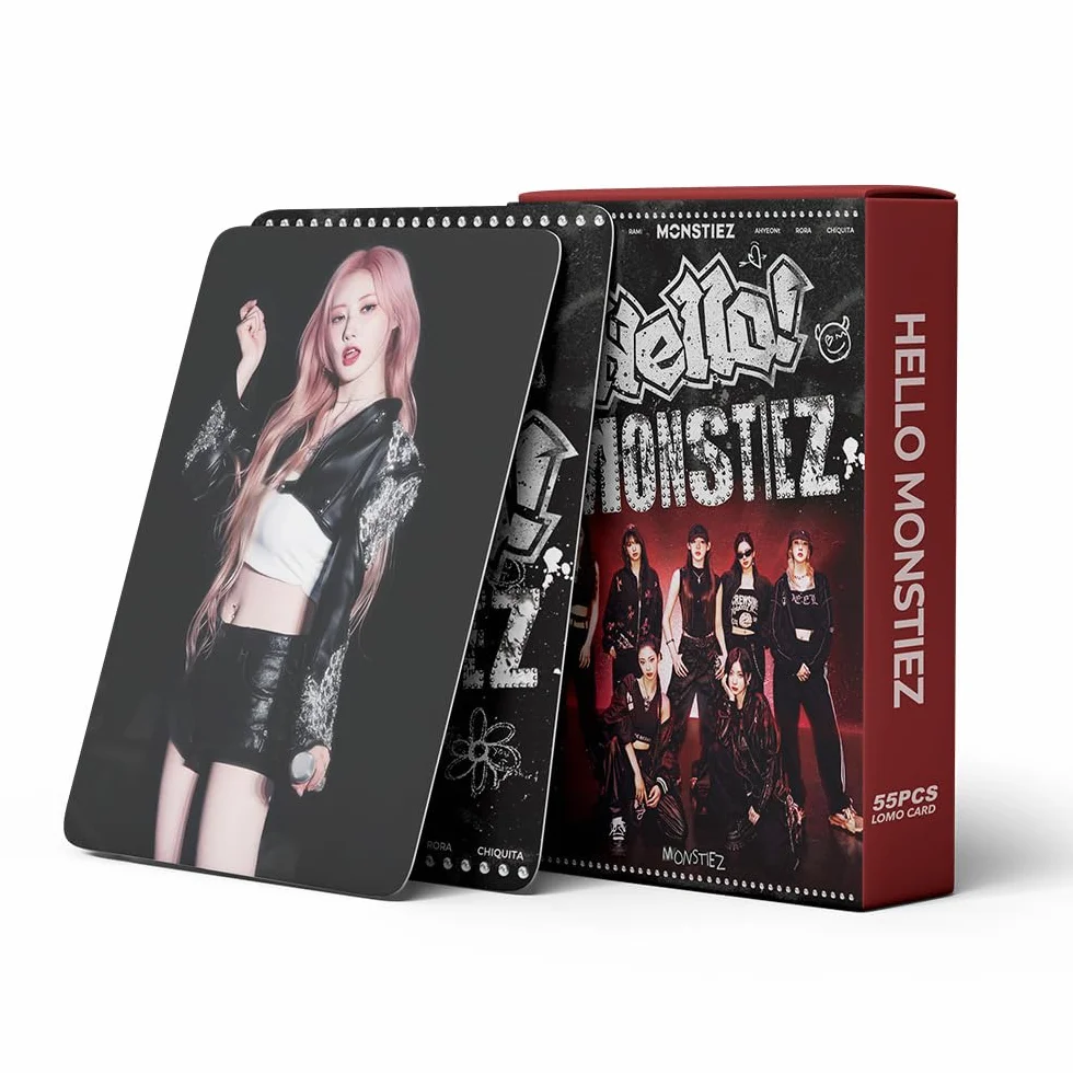 BABYMONSTER Lot de 55 cartes photo Lomo Card BM K-pop (HELLO)