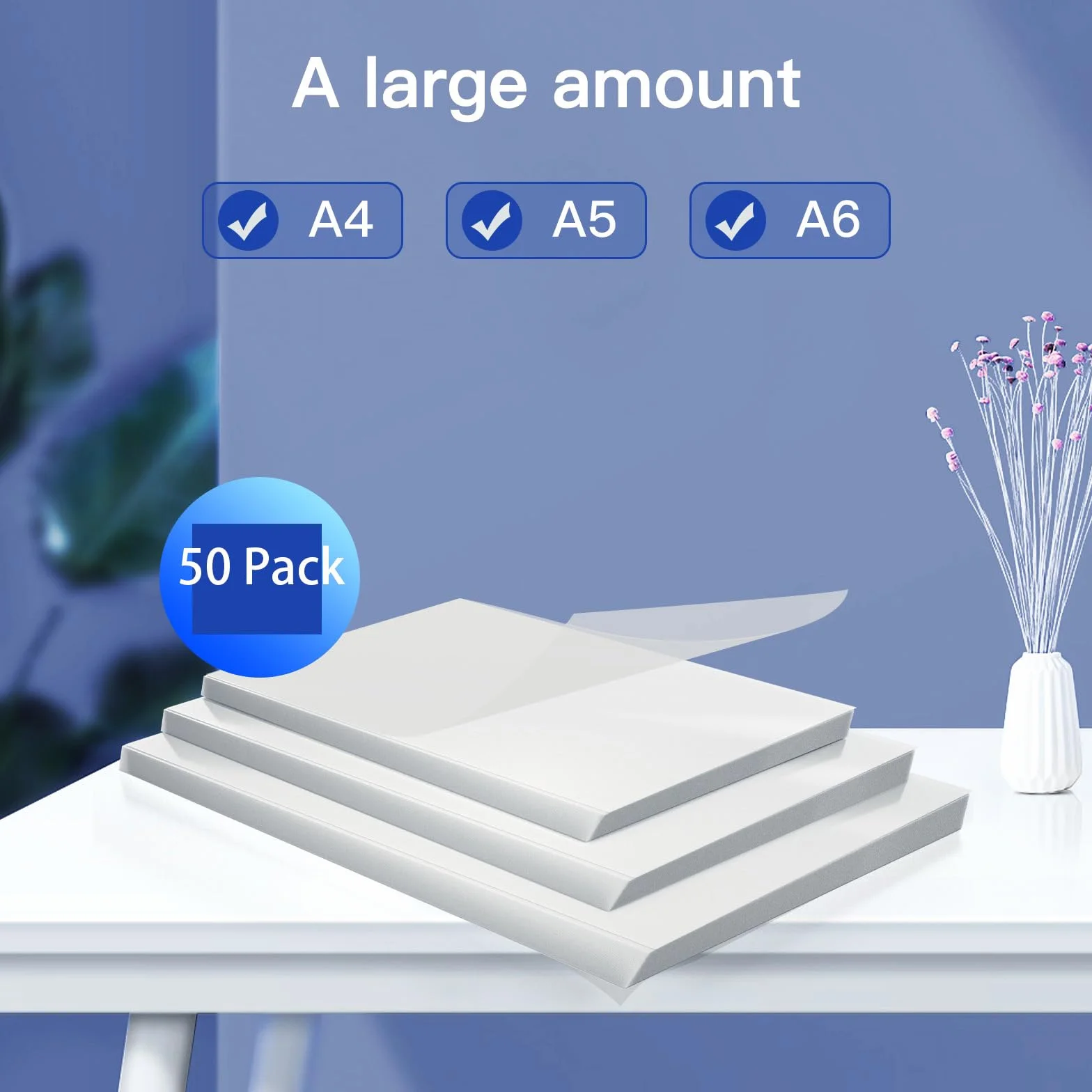 Feuilles Plastifieuse 160 Microns A4 A5 A6 Transparentes Thermique