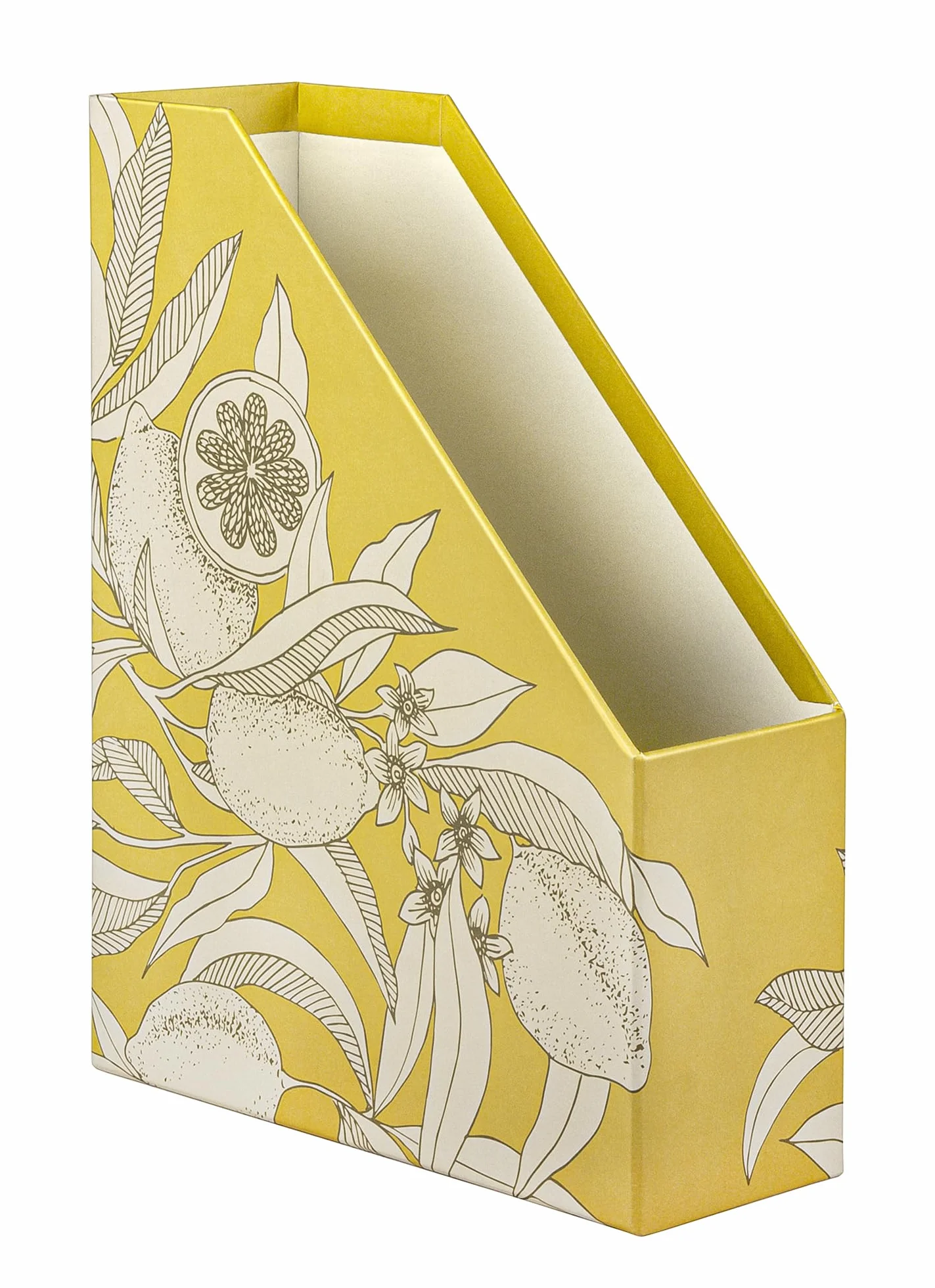 Clairefontaine Porte-Revue Fleurs de Citronnier Carton 25x10x32,5cm Jardin des Sens