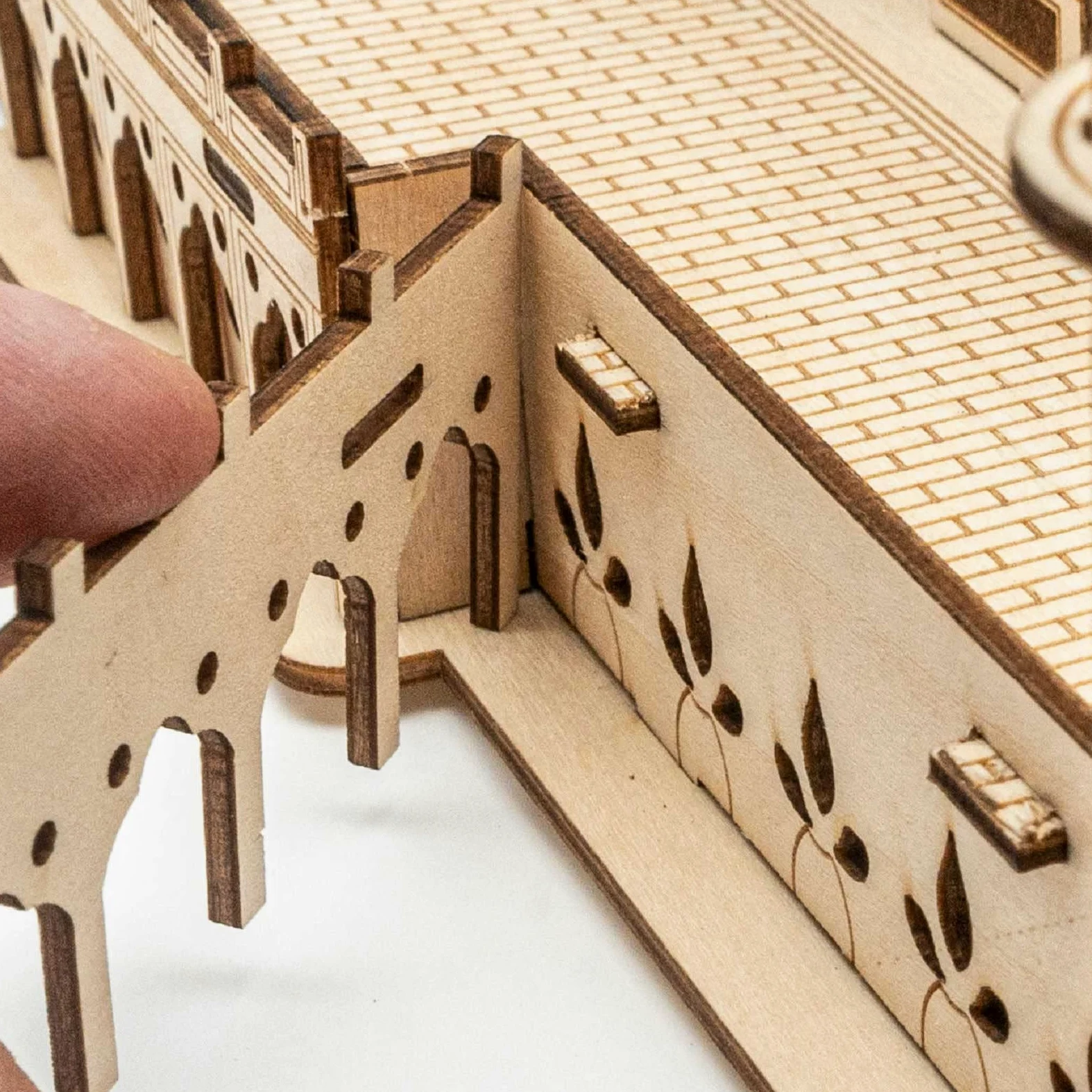 Cuteefun Kit Maquette d'Architecture, Puzzle 3D Taj Mahal avec LED [416Pcs] | Objet Décoratif Rafiné avec Éclairage LED, Maquette à Construire pour Adultes, Cadeau Unique pour Noël et Anniversaire